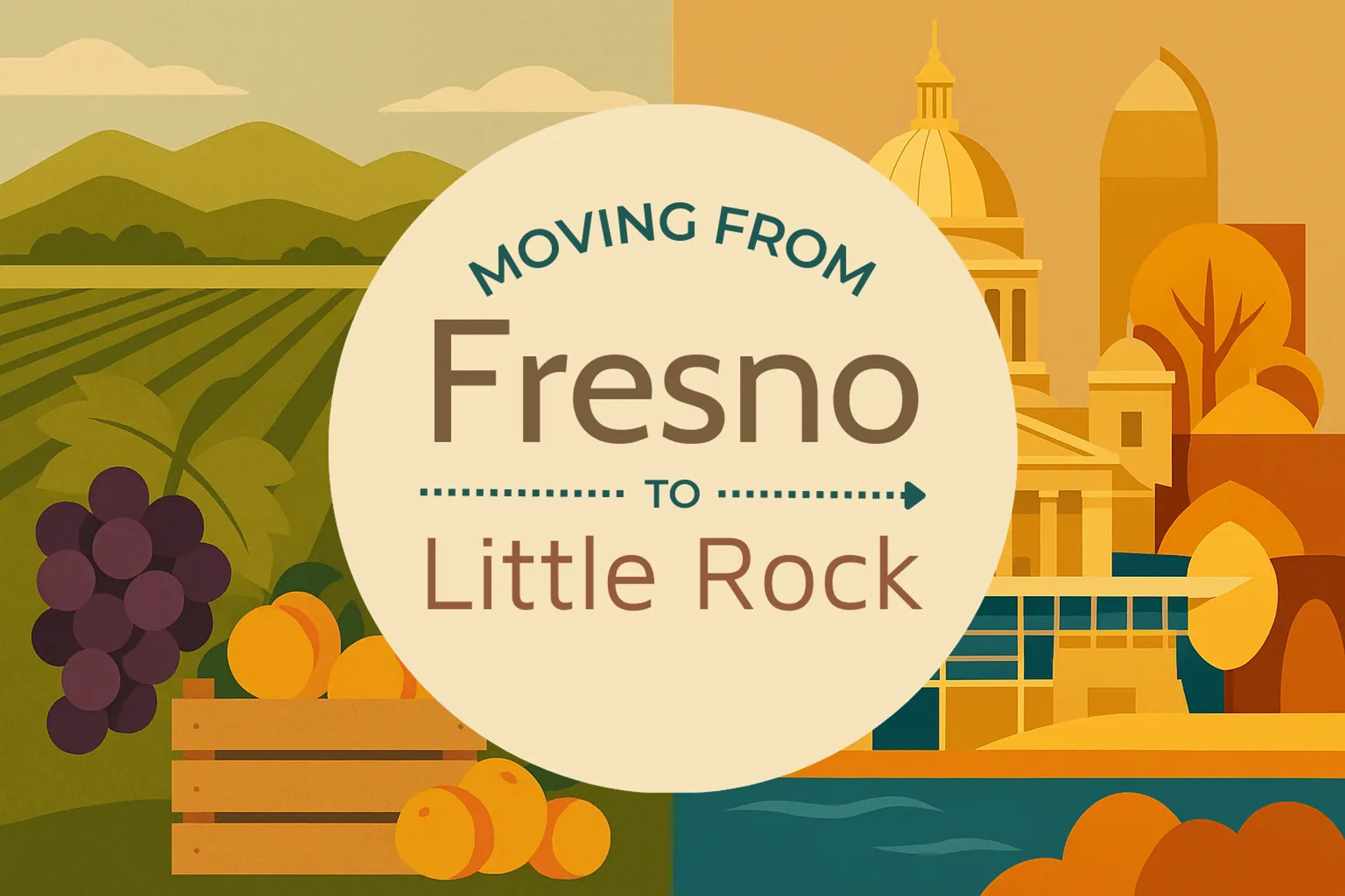 Side-by-side comparison of Fresno to Little Rock moving companies