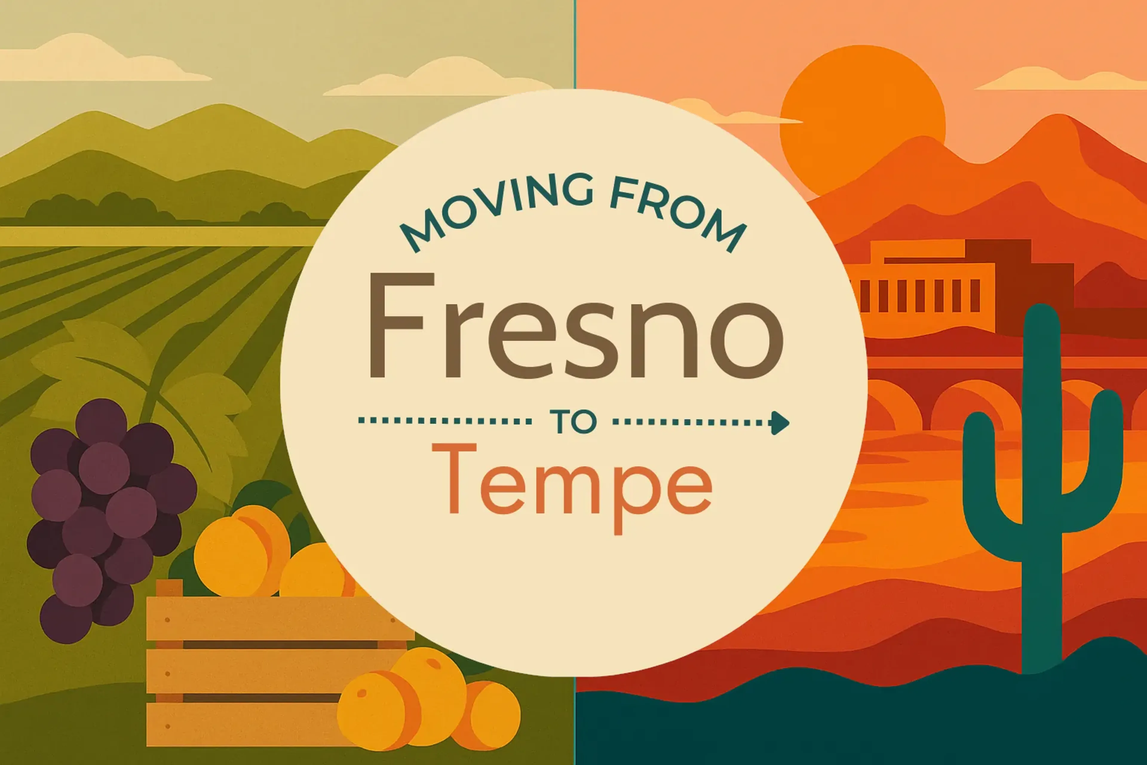 Side-by-side comparison of Fresno to Tempe moving companies