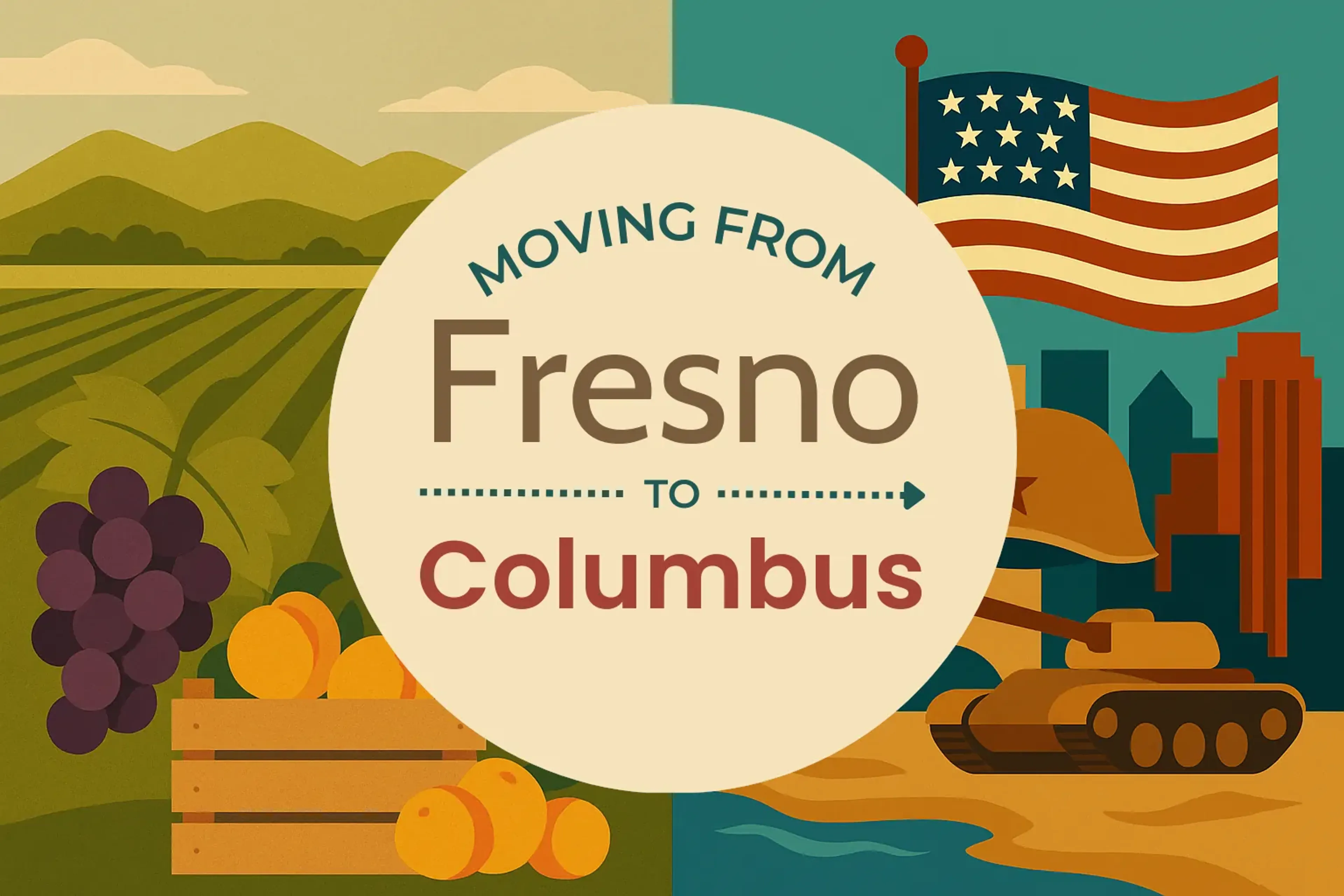 Side-by-side comparison of Fresno to Columbus moving companies