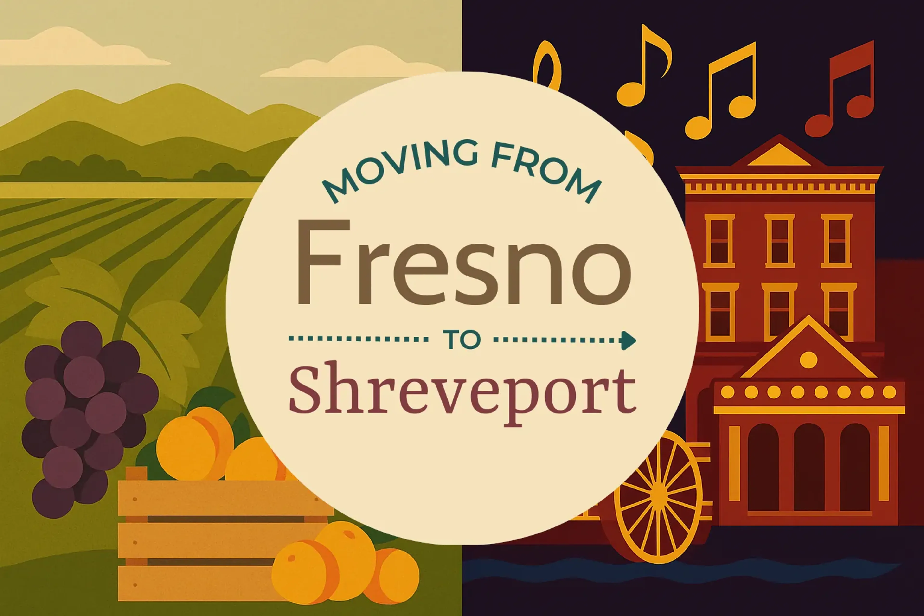 Side-by-side comparison of Fresno to Shreveport moving companies