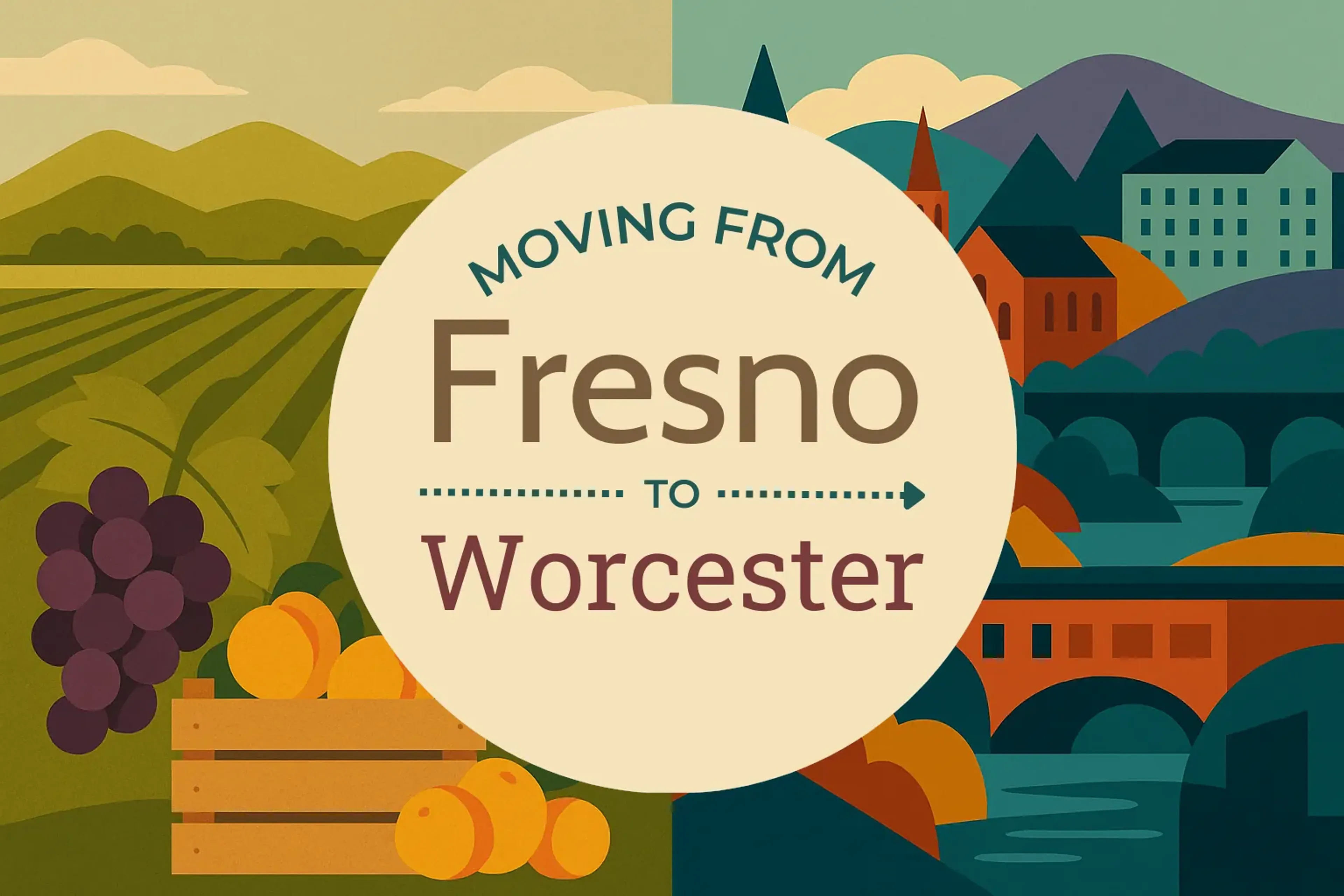 Side-by-side comparison of Fresno to Worcester moving companies