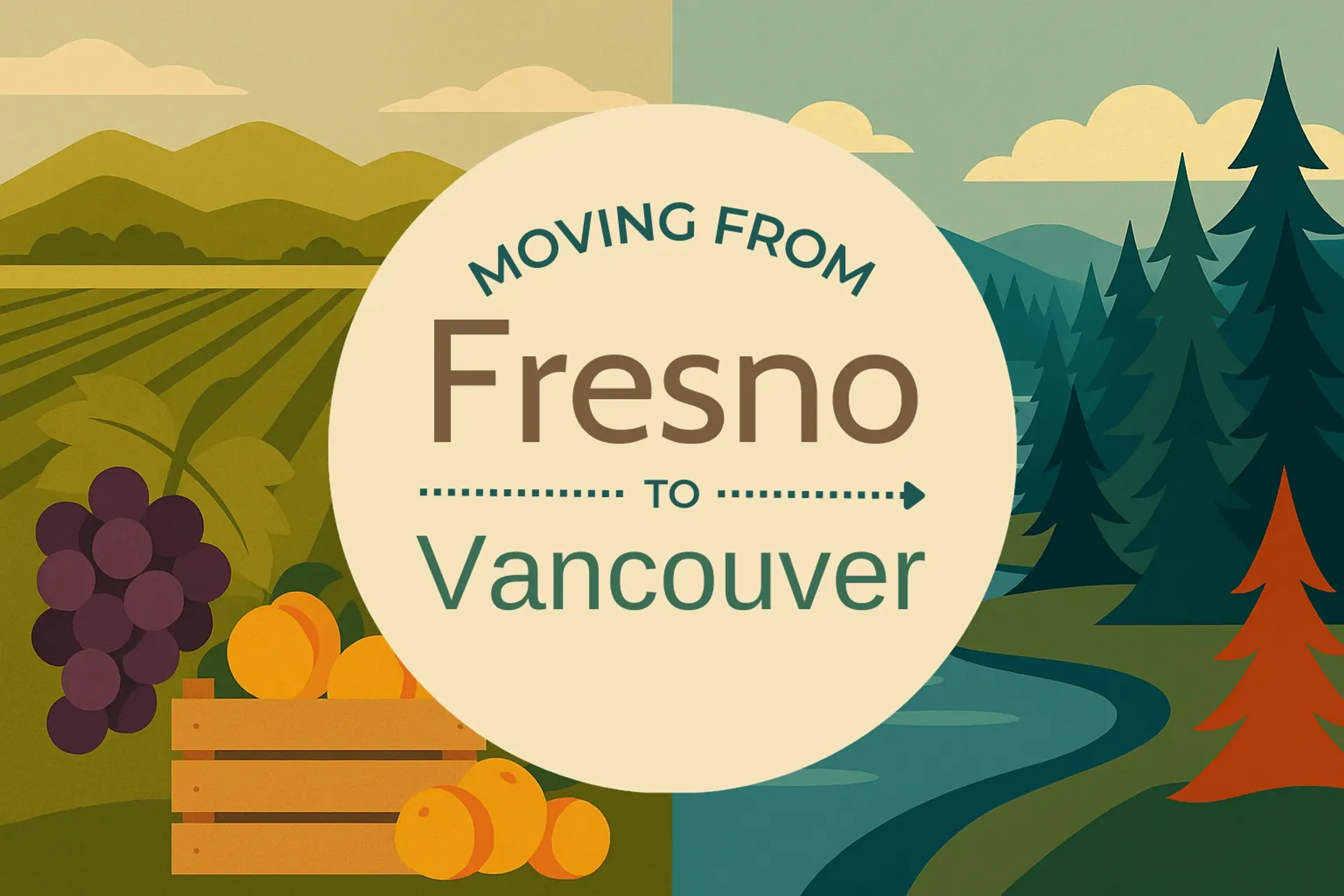 Side-by-side comparison of Fresno to Vancouver moving companies