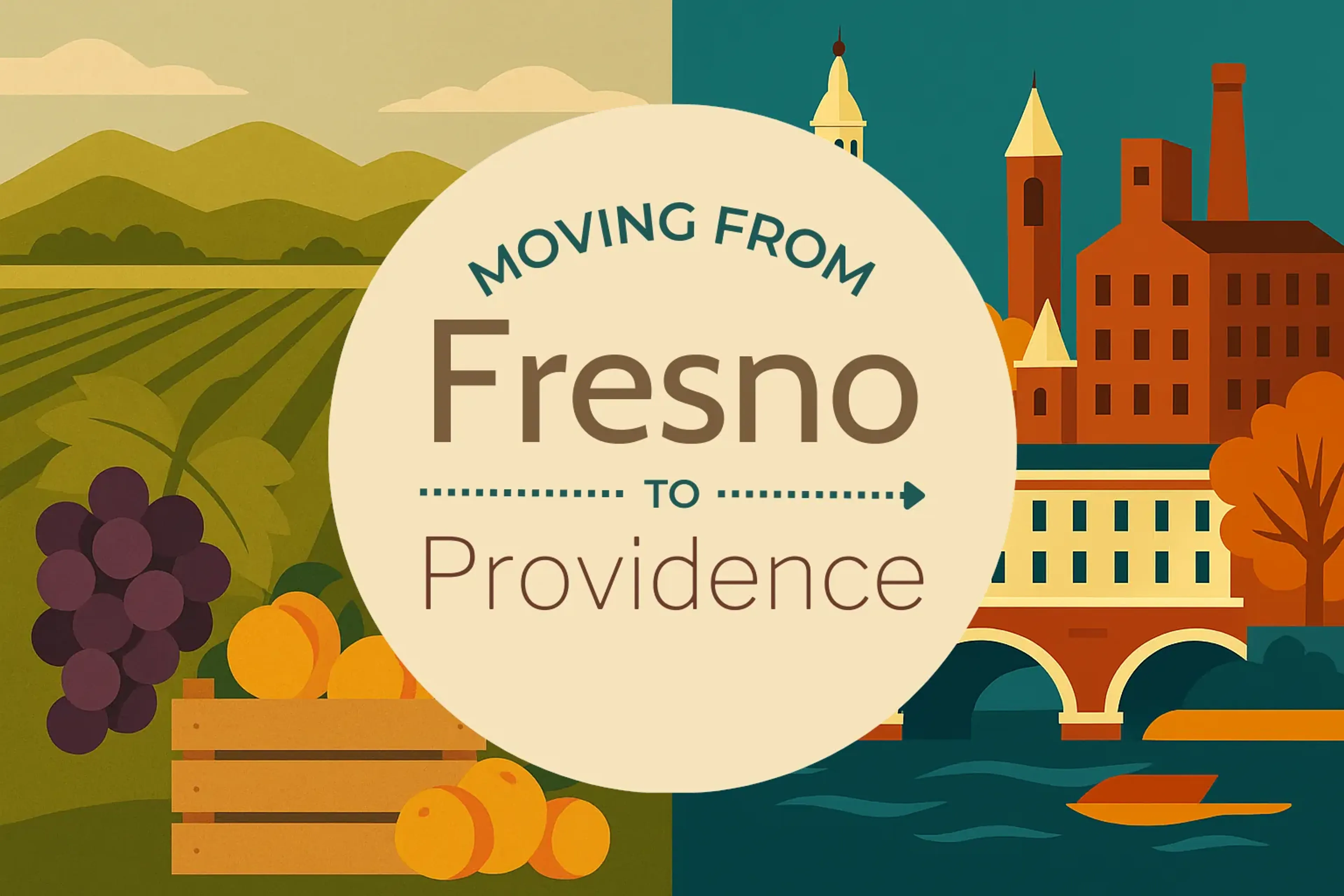 Side-by-side comparison of Fresno to Providence moving companies