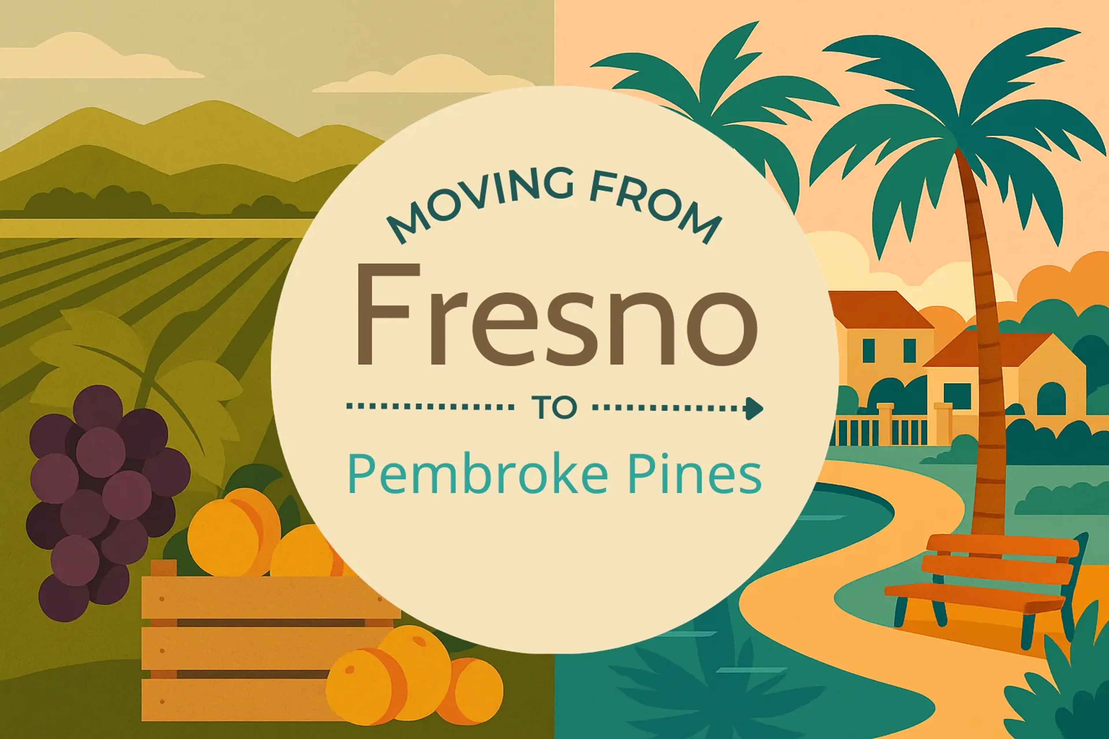 Side-by-side comparison of Fresno to Pembroke Pines moving companies