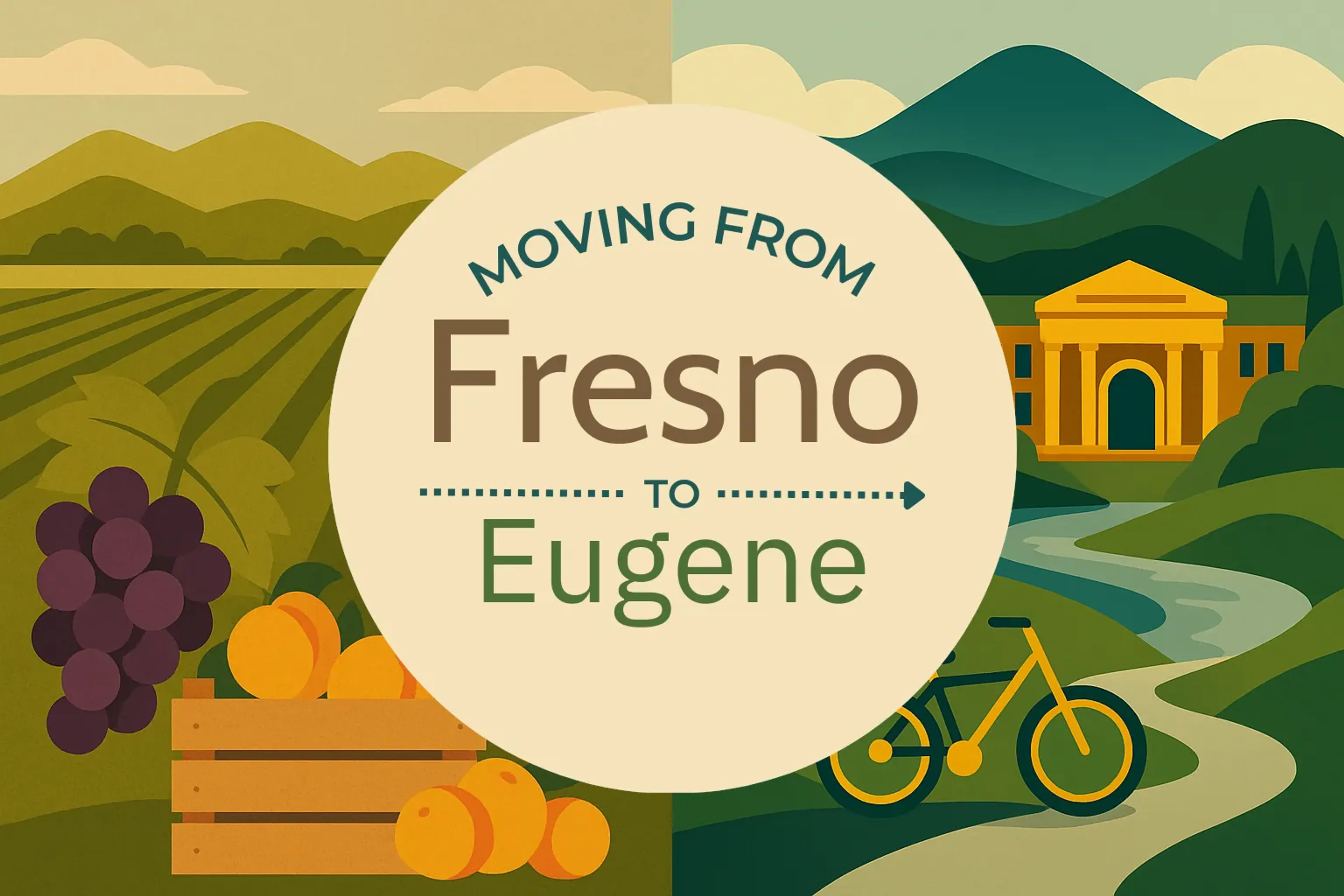 Side-by-side comparison of Fresno to Eugene moving companies