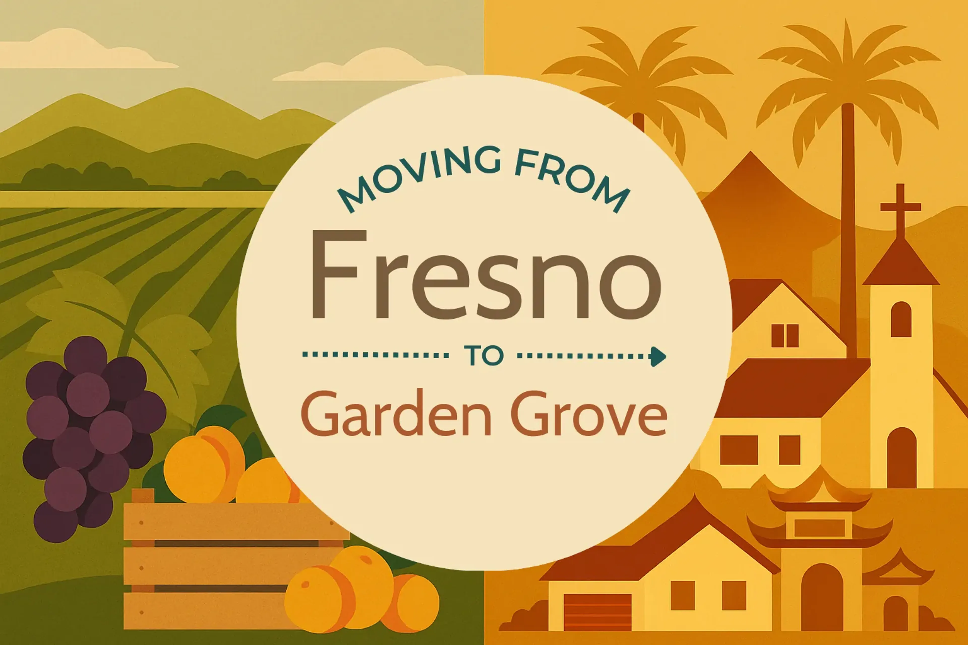 Side-by-side comparison of Fresno to Garden Grove moving companies