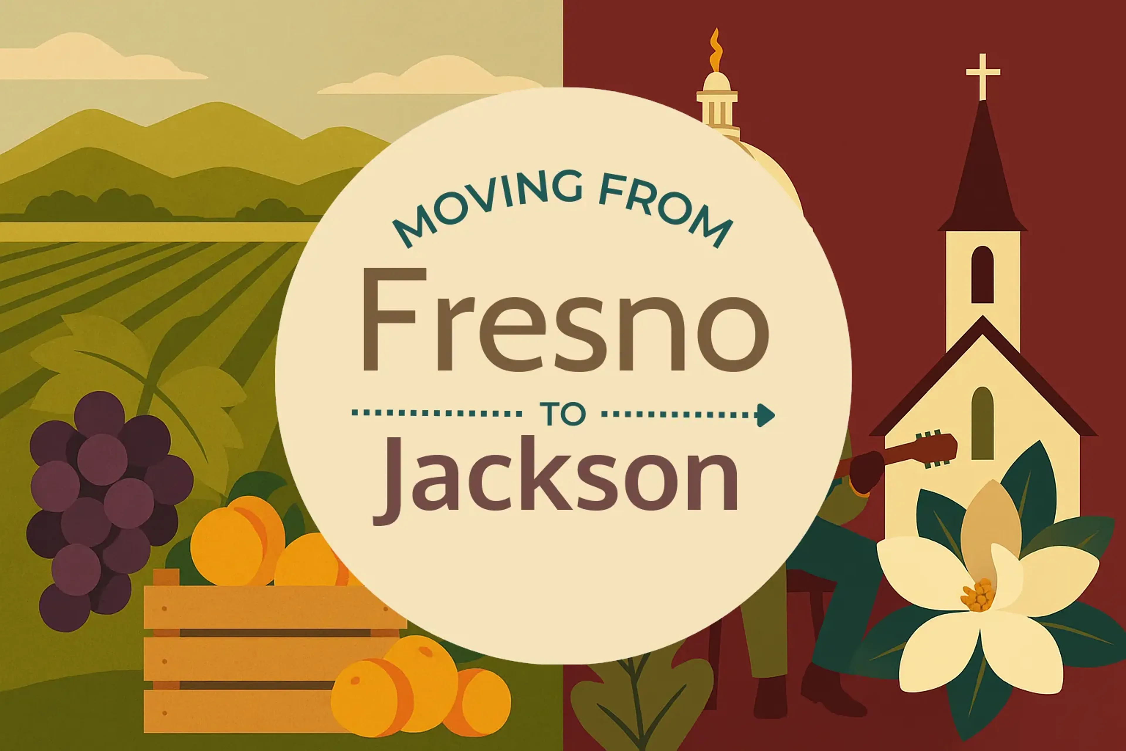 Side-by-side comparison of Fresno to Jackson moving companies
