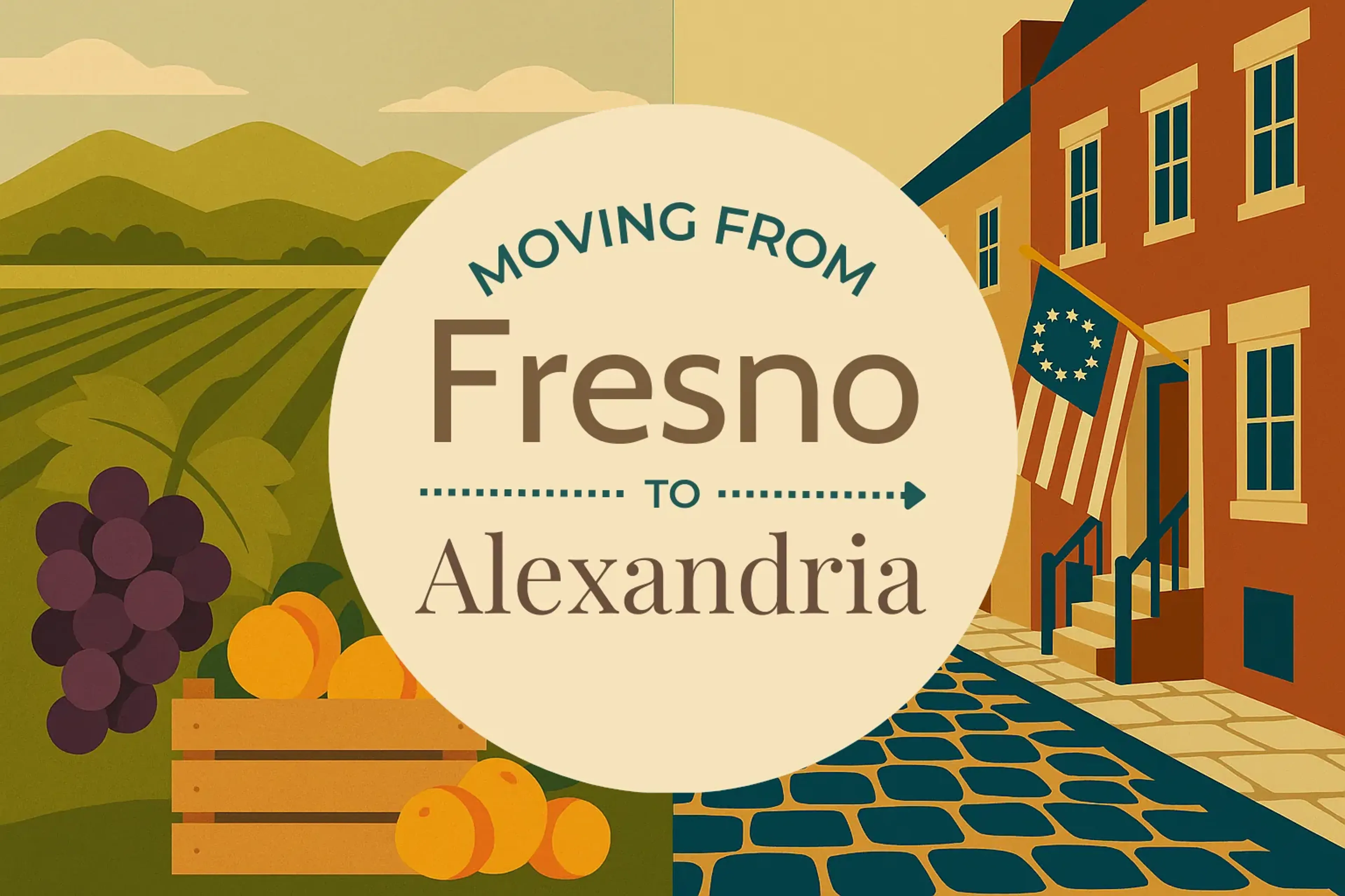 Side-by-side comparison of Fresno to Alexandria moving companies