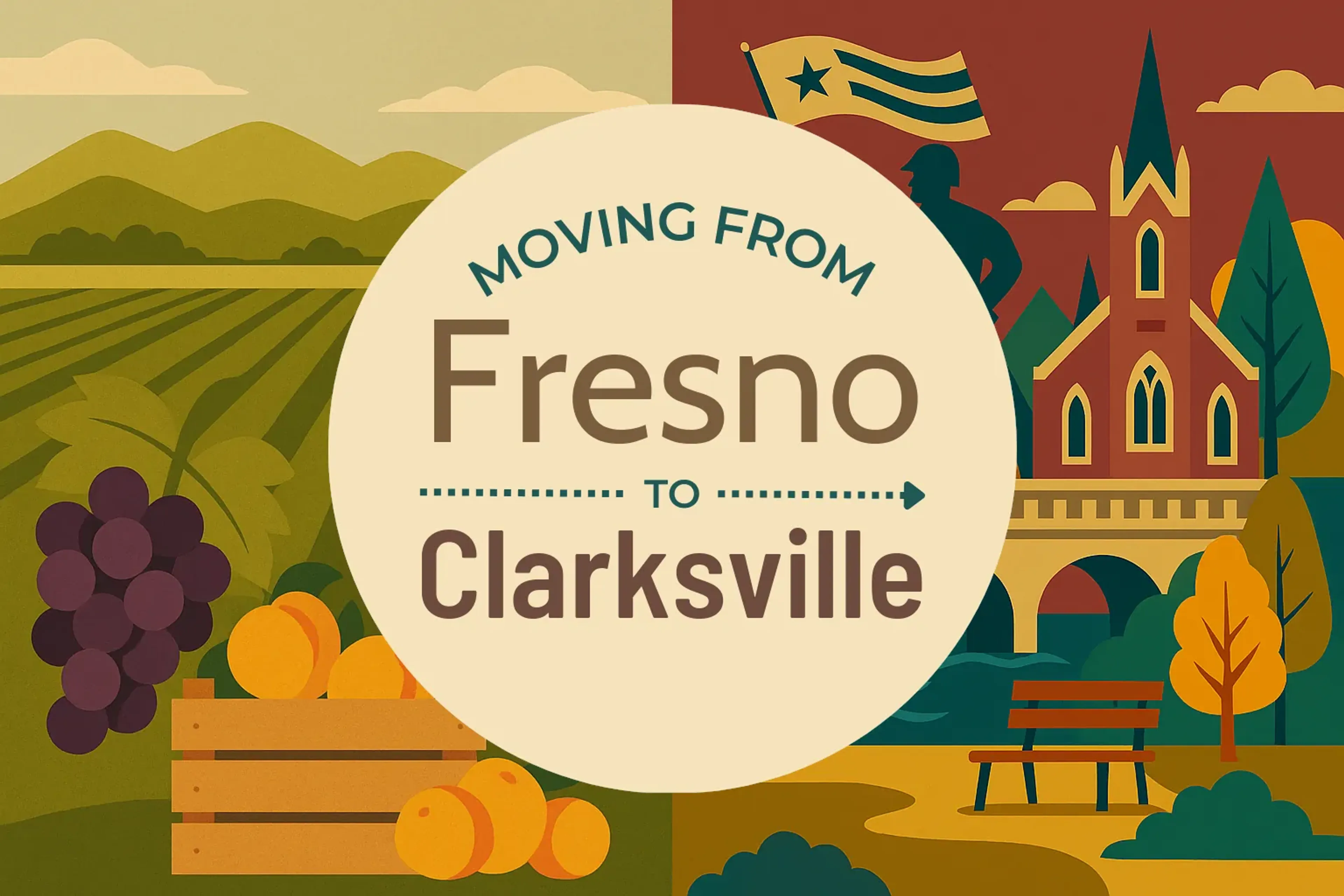 Side-by-side comparison of Fresno to Clarksville moving companies