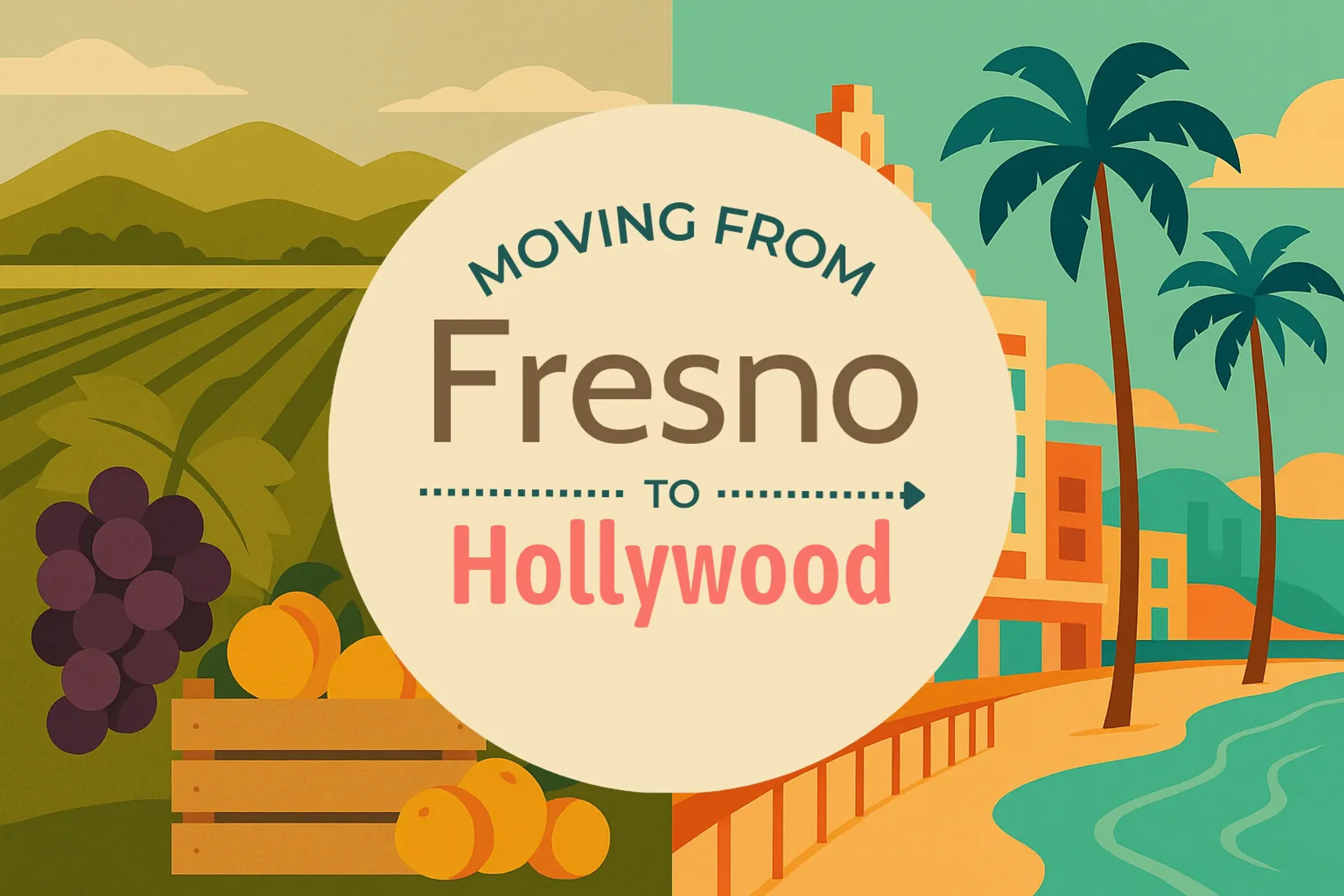 Side-by-side comparison of Fresno to Hollywood moving companies