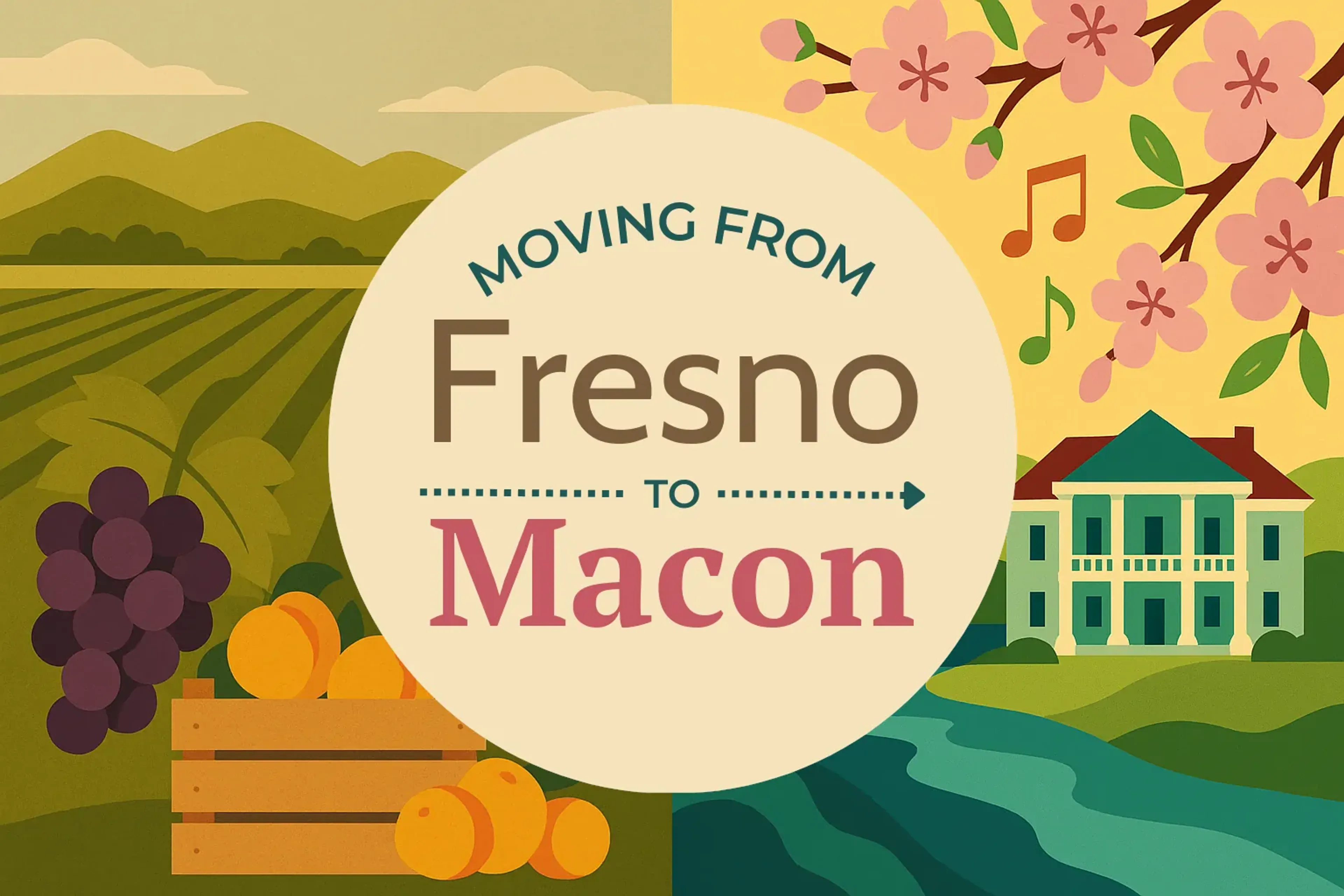 Side-by-side comparison of Fresno to Macon moving companies