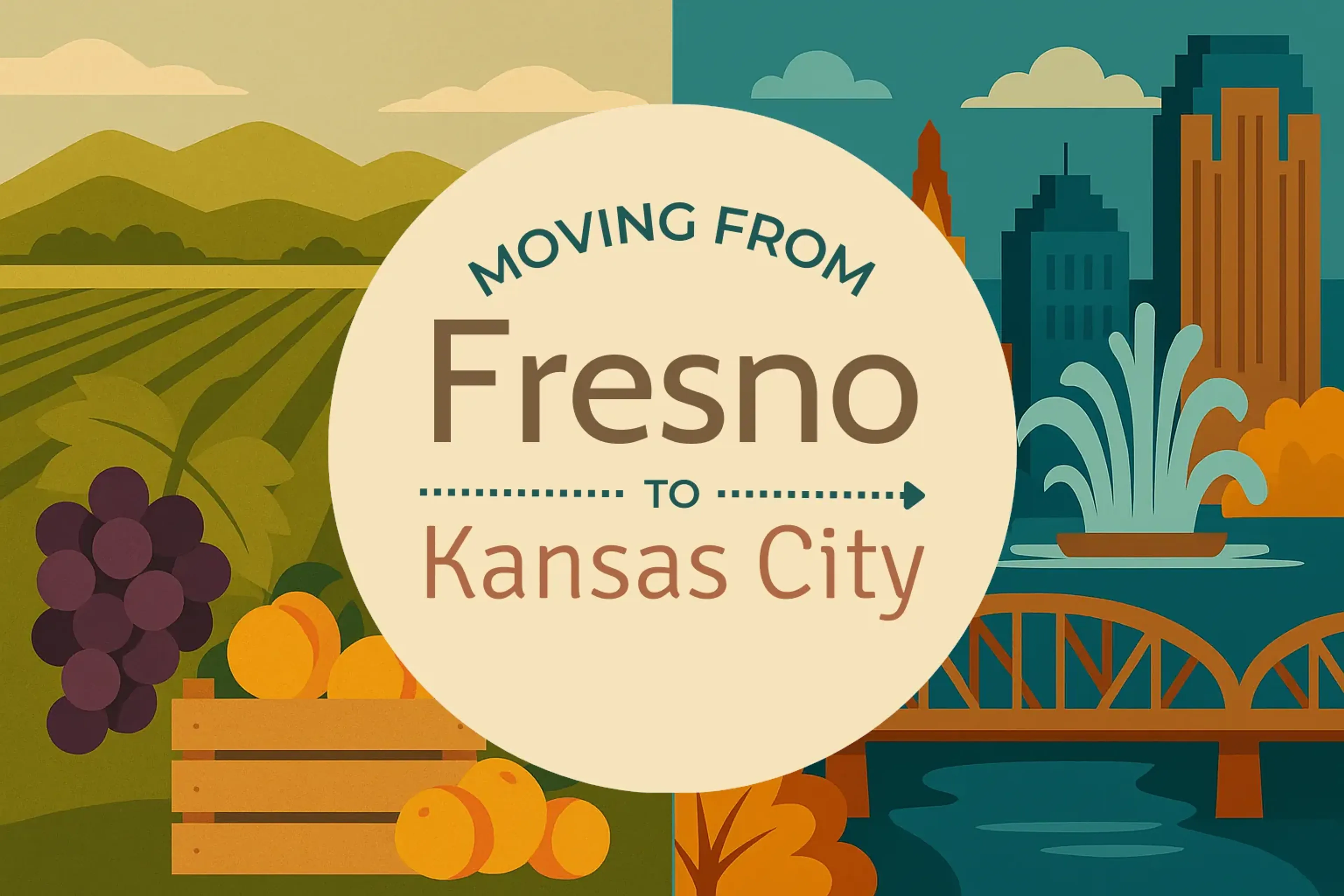 Side-by-side comparison of Fresno to Kansas City moving companies