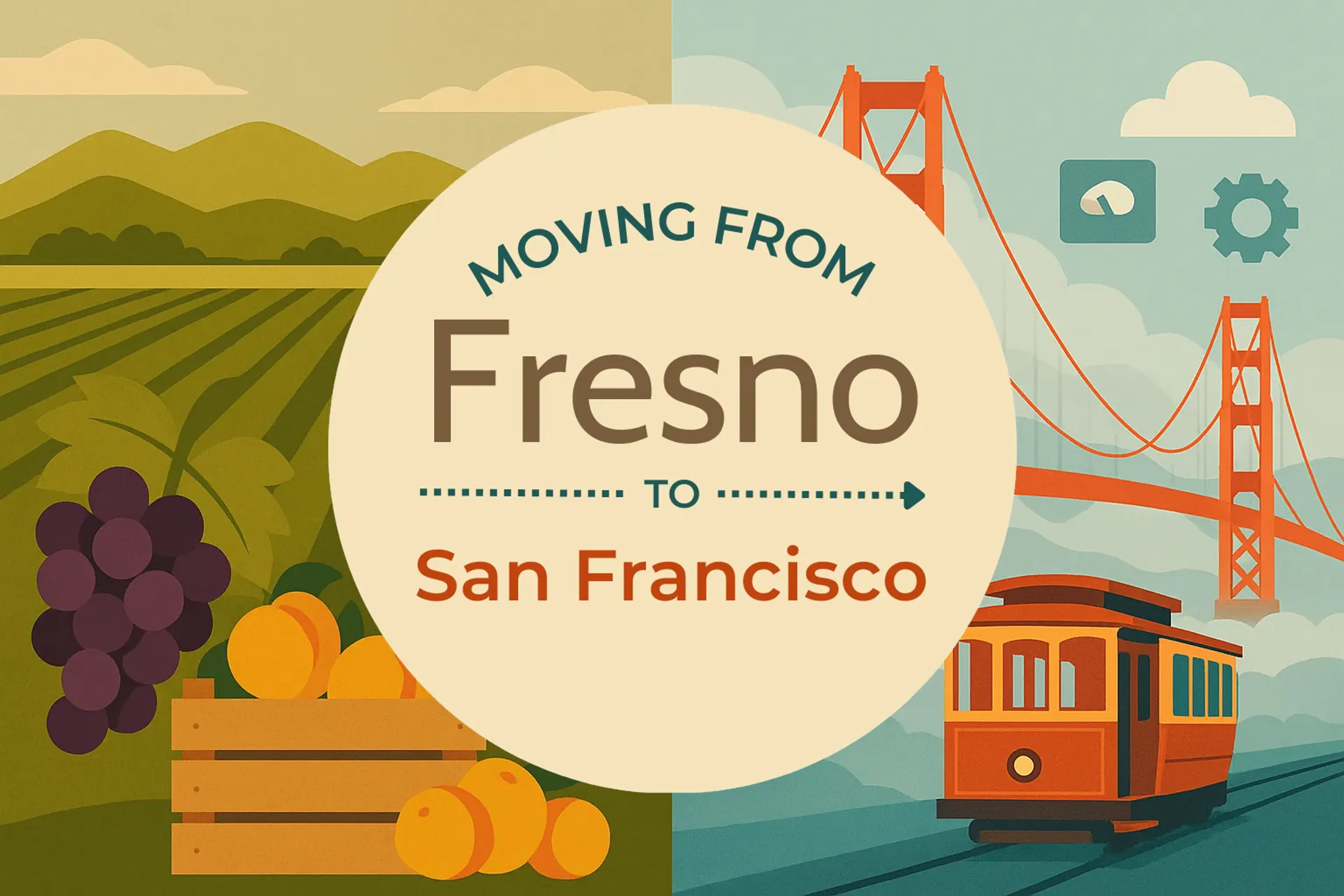 Side-by-side comparison of Fresno to San Francisco moving companies