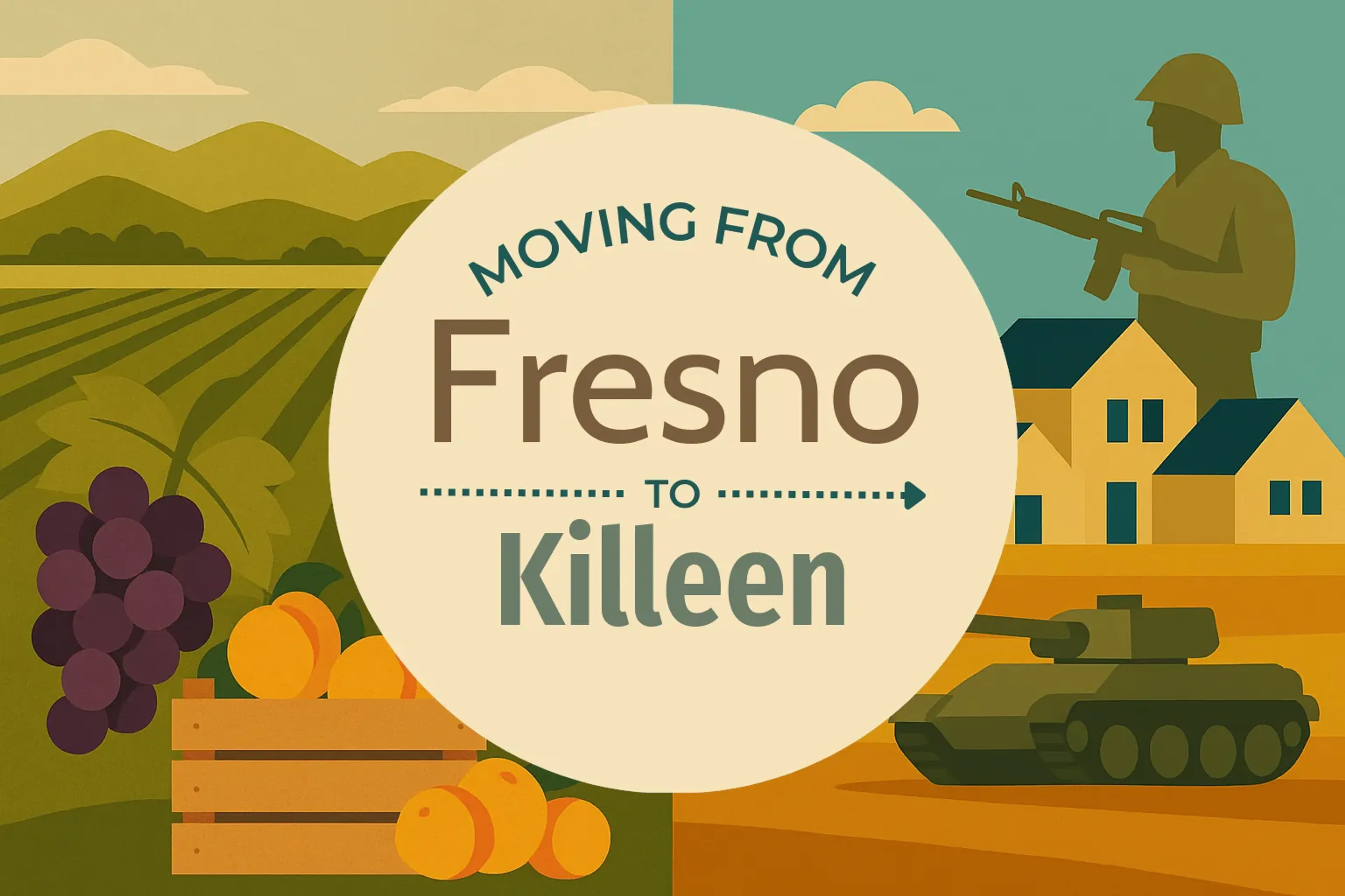 Side-by-side comparison of Fresno to Killeen moving companies