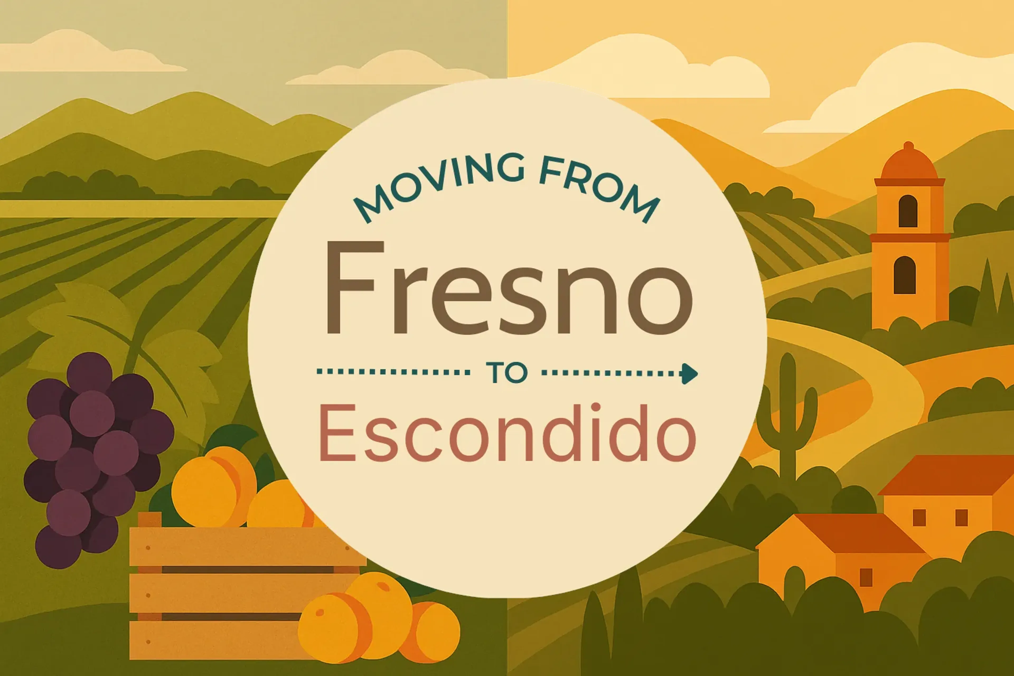 Side-by-side comparison of Fresno to Escondido moving companies