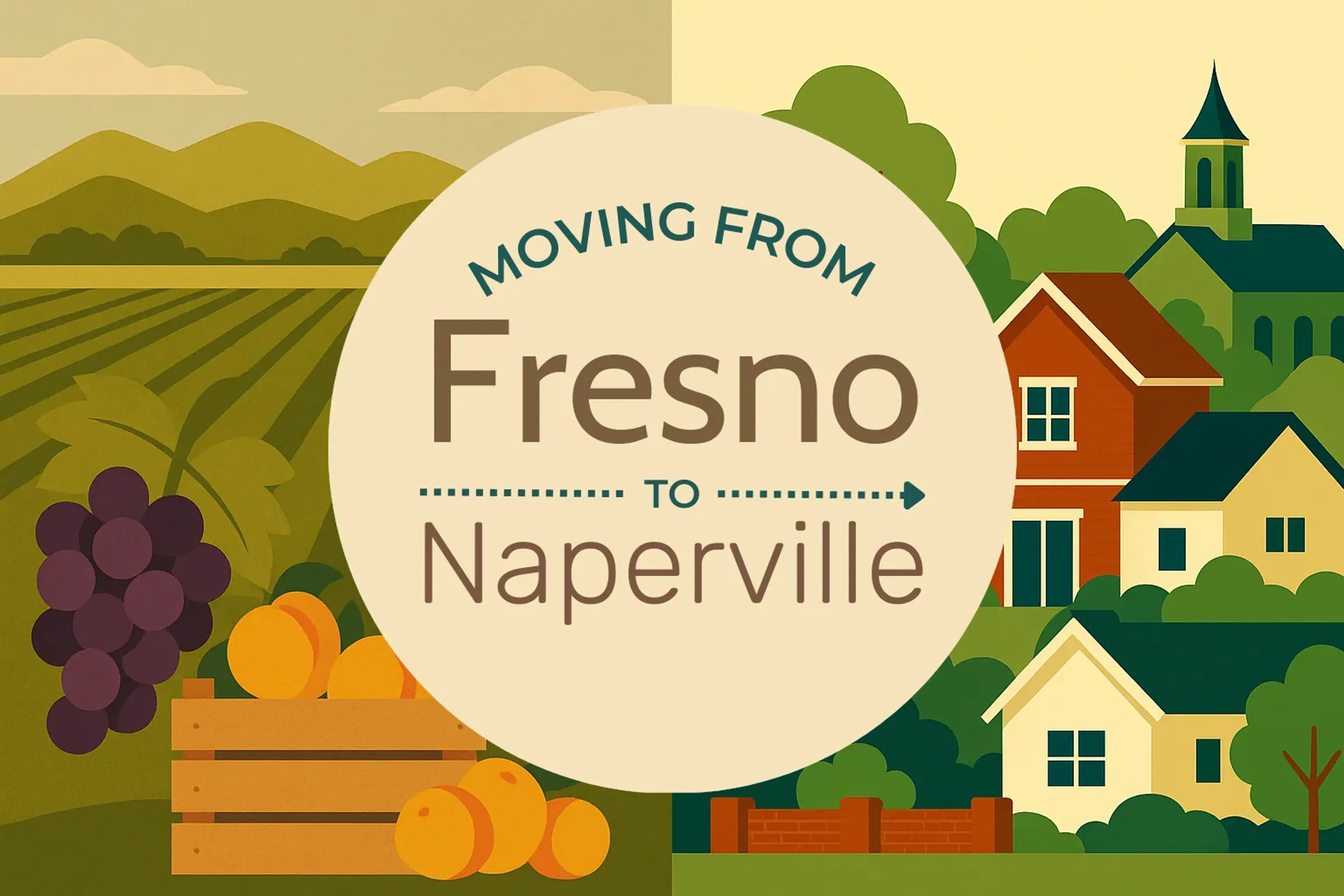 Side-by-side comparison of Fresno to Naperville moving companies