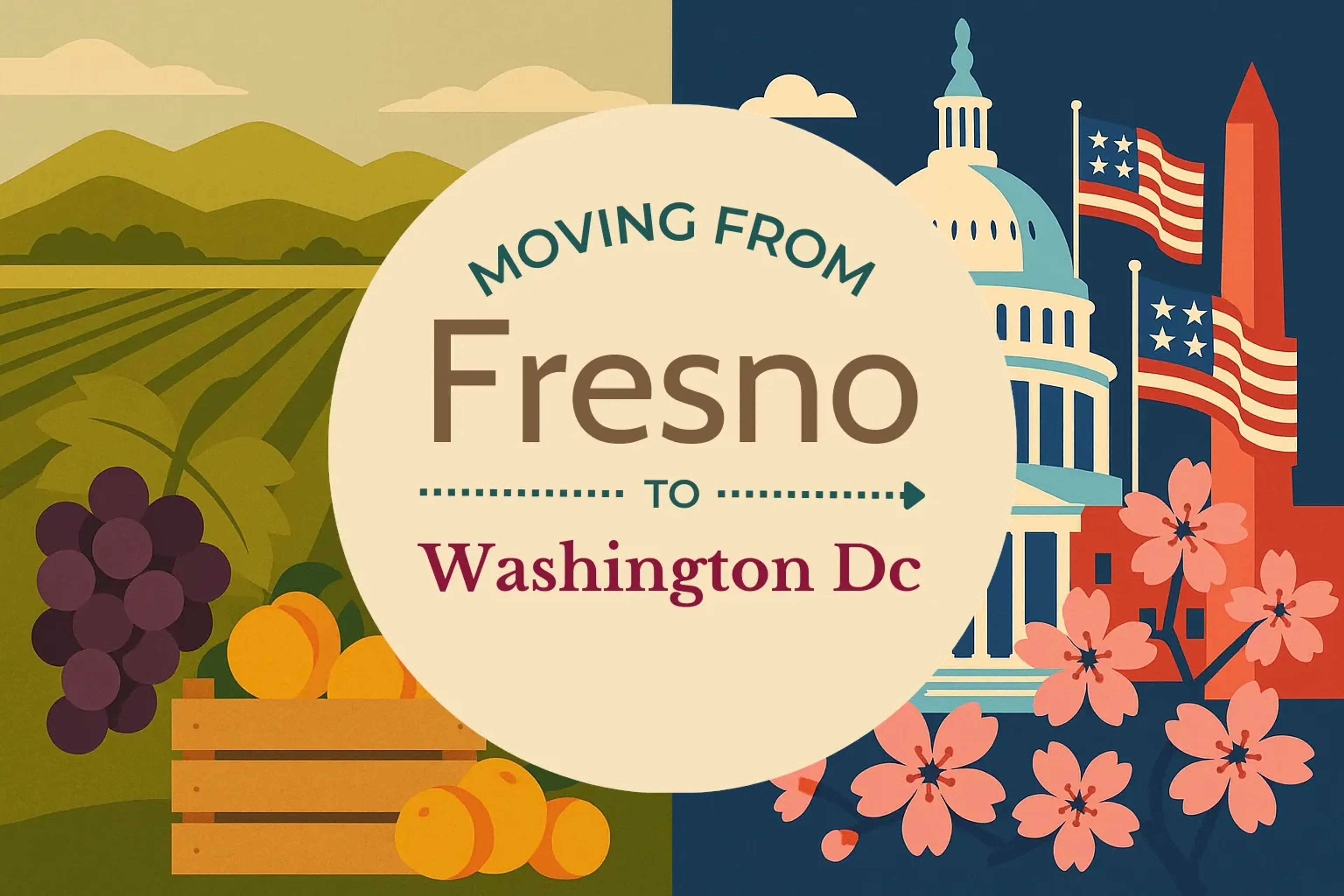 Side-by-side comparison of Fresno to Washington DC moving companies