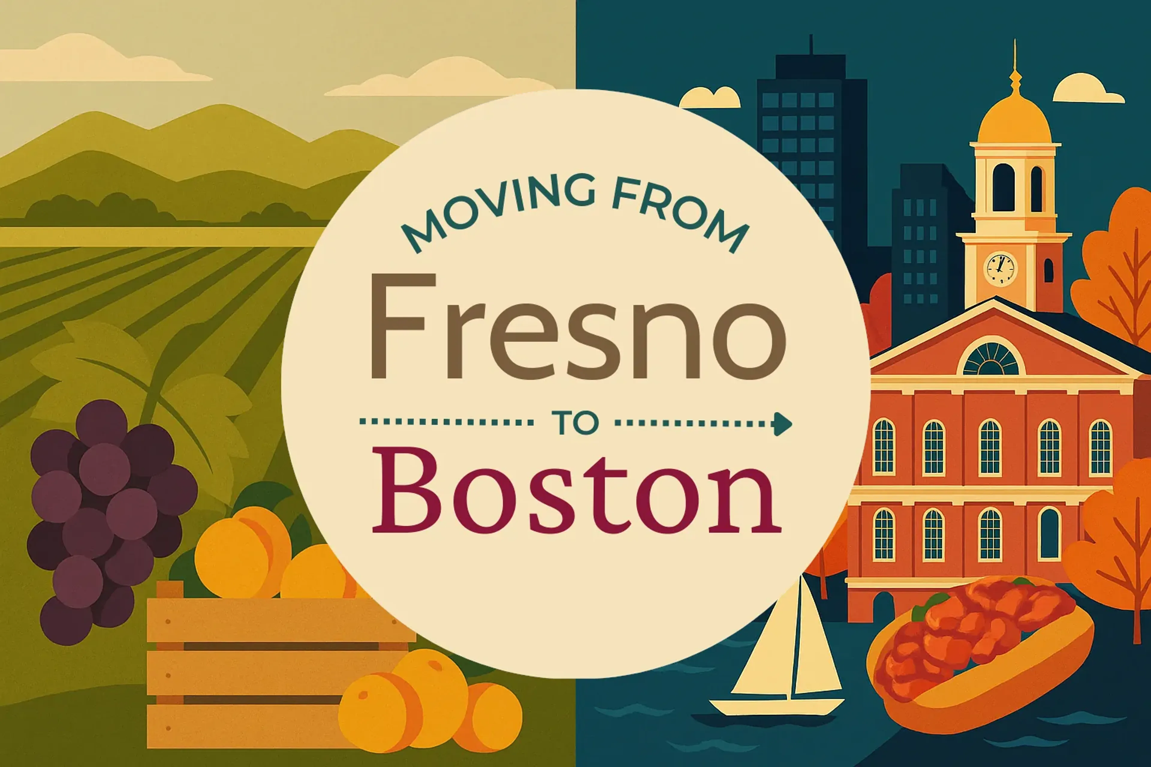 Side-by-side comparison of Fresno to Boston moving companies