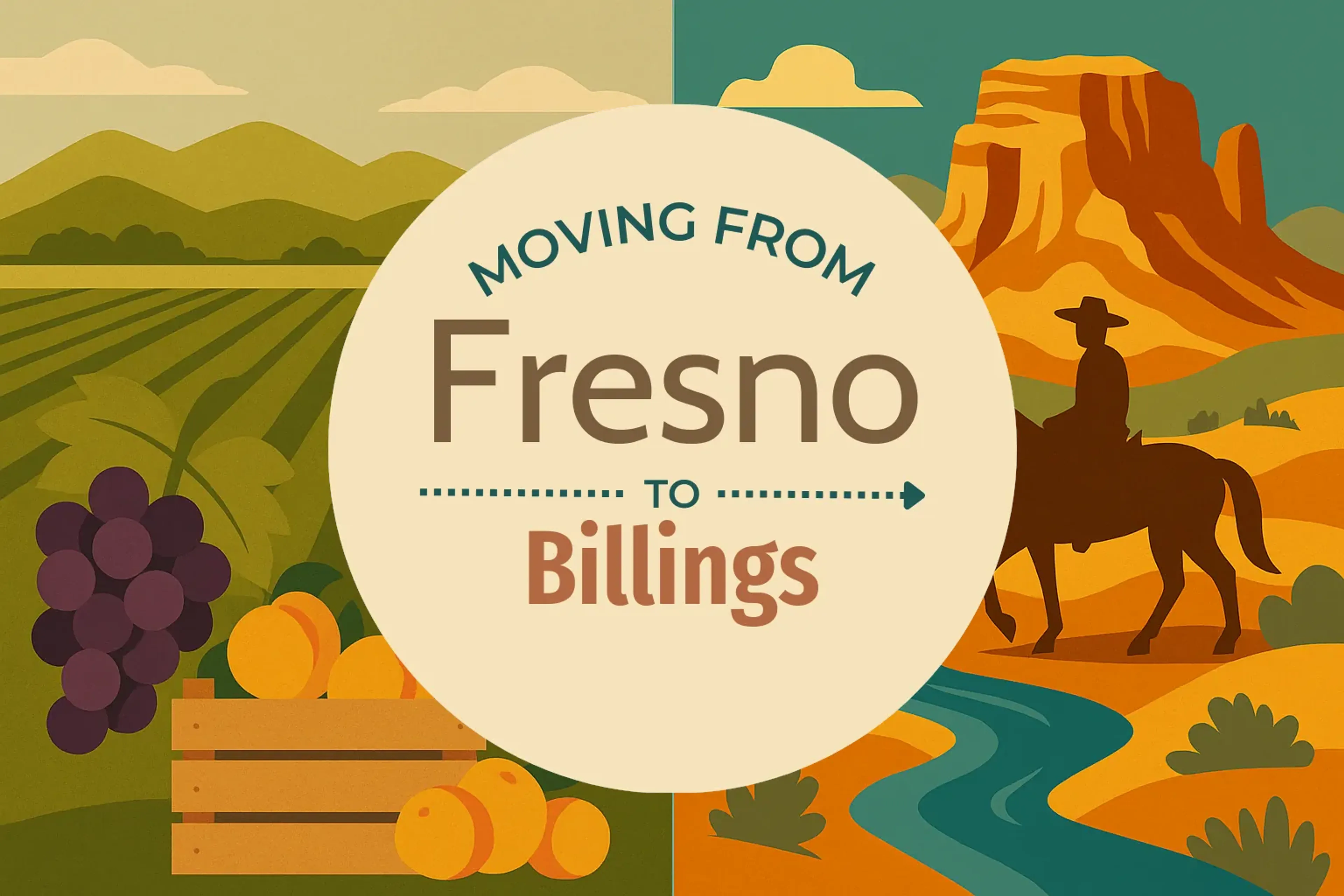 Side-by-side comparison of Fresno to Billings moving companies