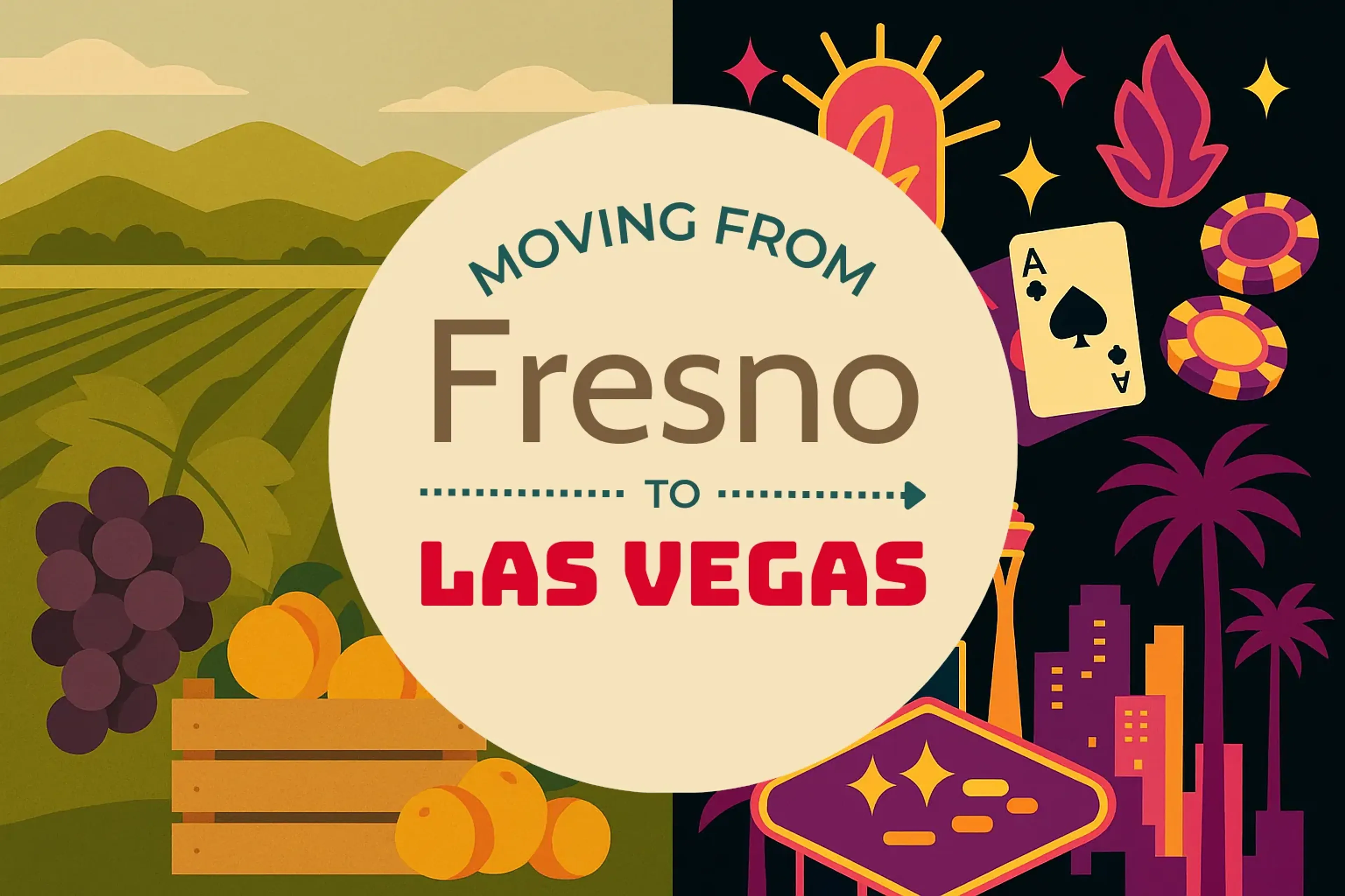 Side-by-side comparison of Fresno to Las Vegas moving companies