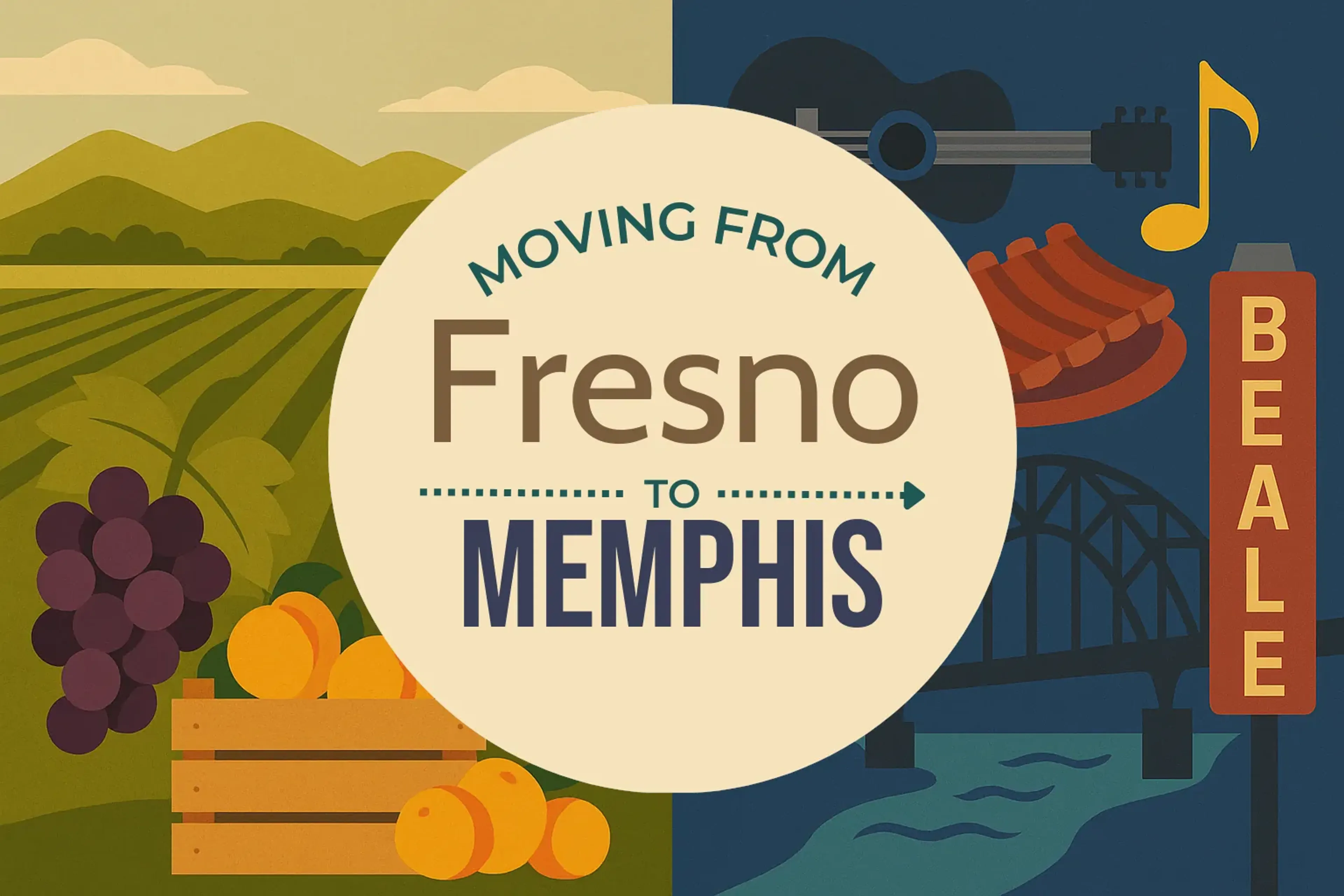 Side-by-side comparison of Fresno to Memphis moving companies
