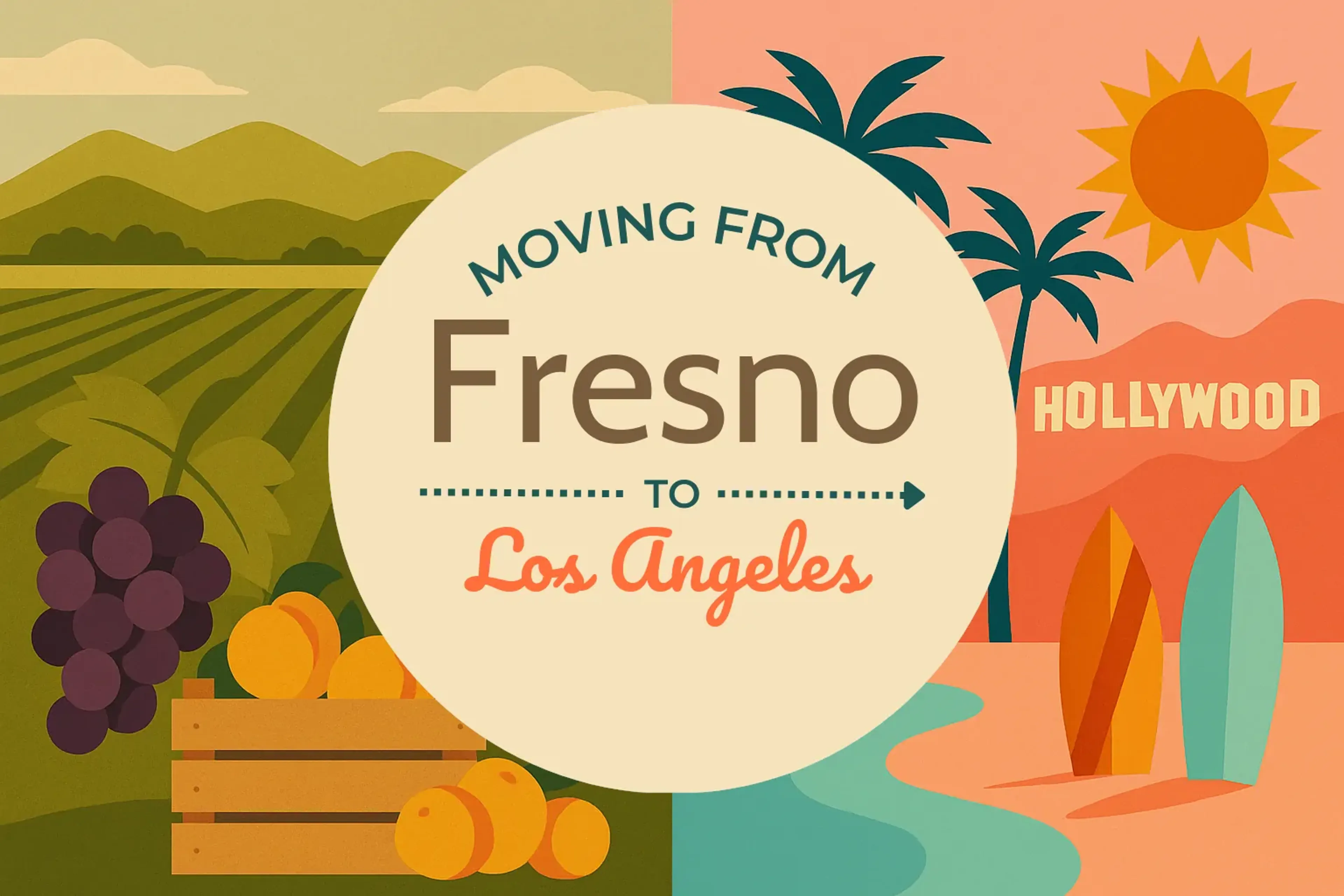 Side-by-side comparison of Fresno to Los Angeles moving companies