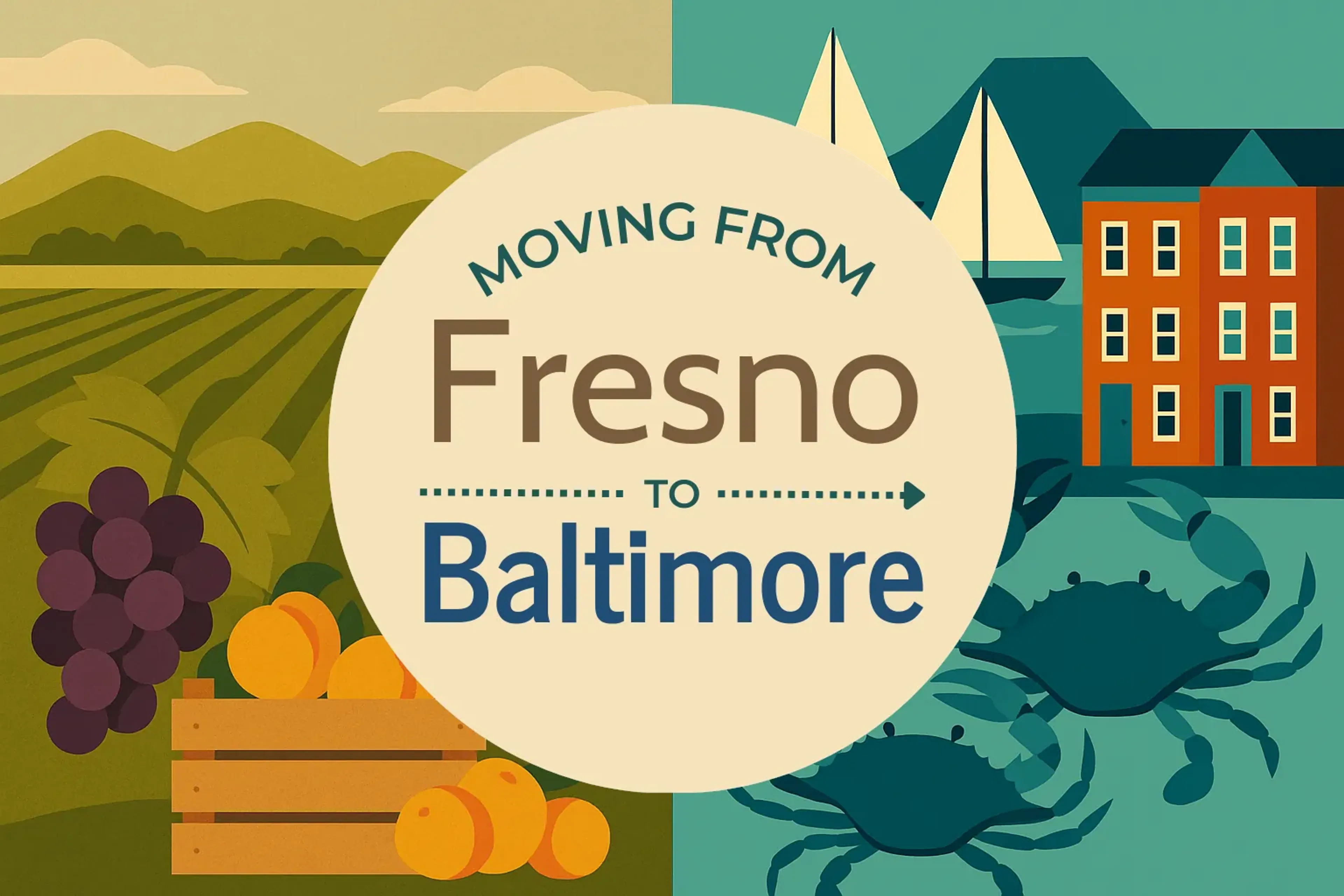 Side-by-side comparison of Fresno to Baltimore moving companies