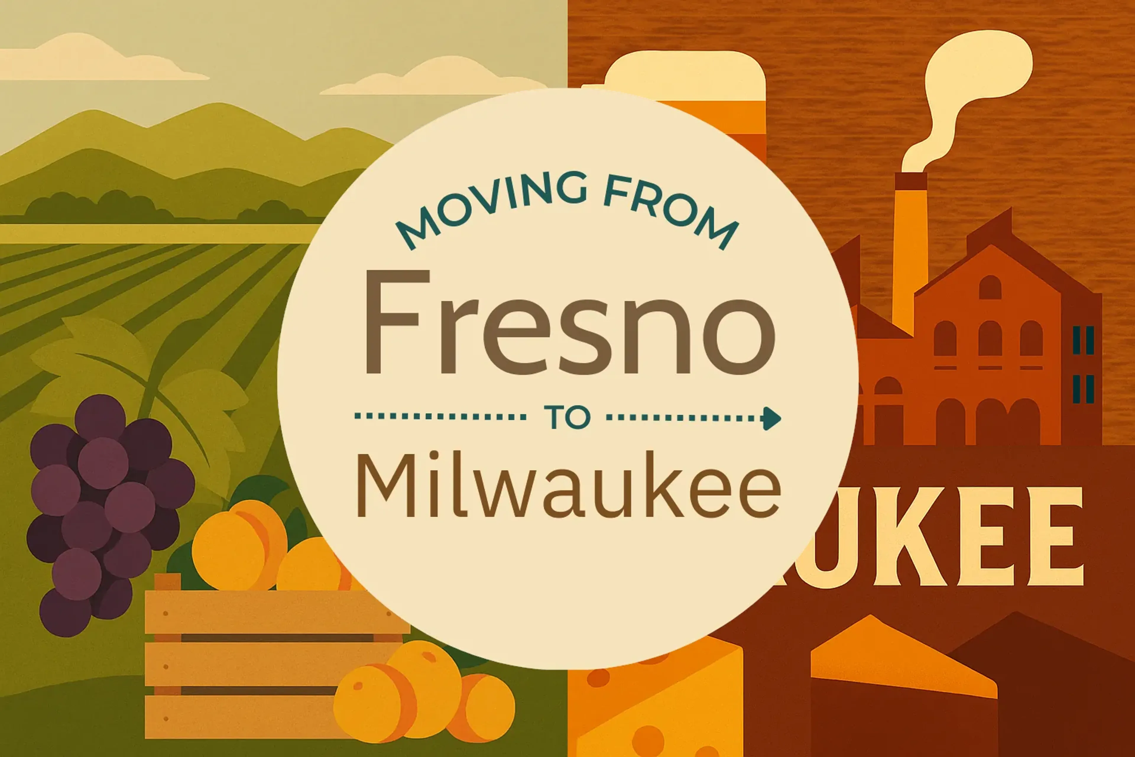 Side-by-side comparison of Fresno to Milwaukee moving companies