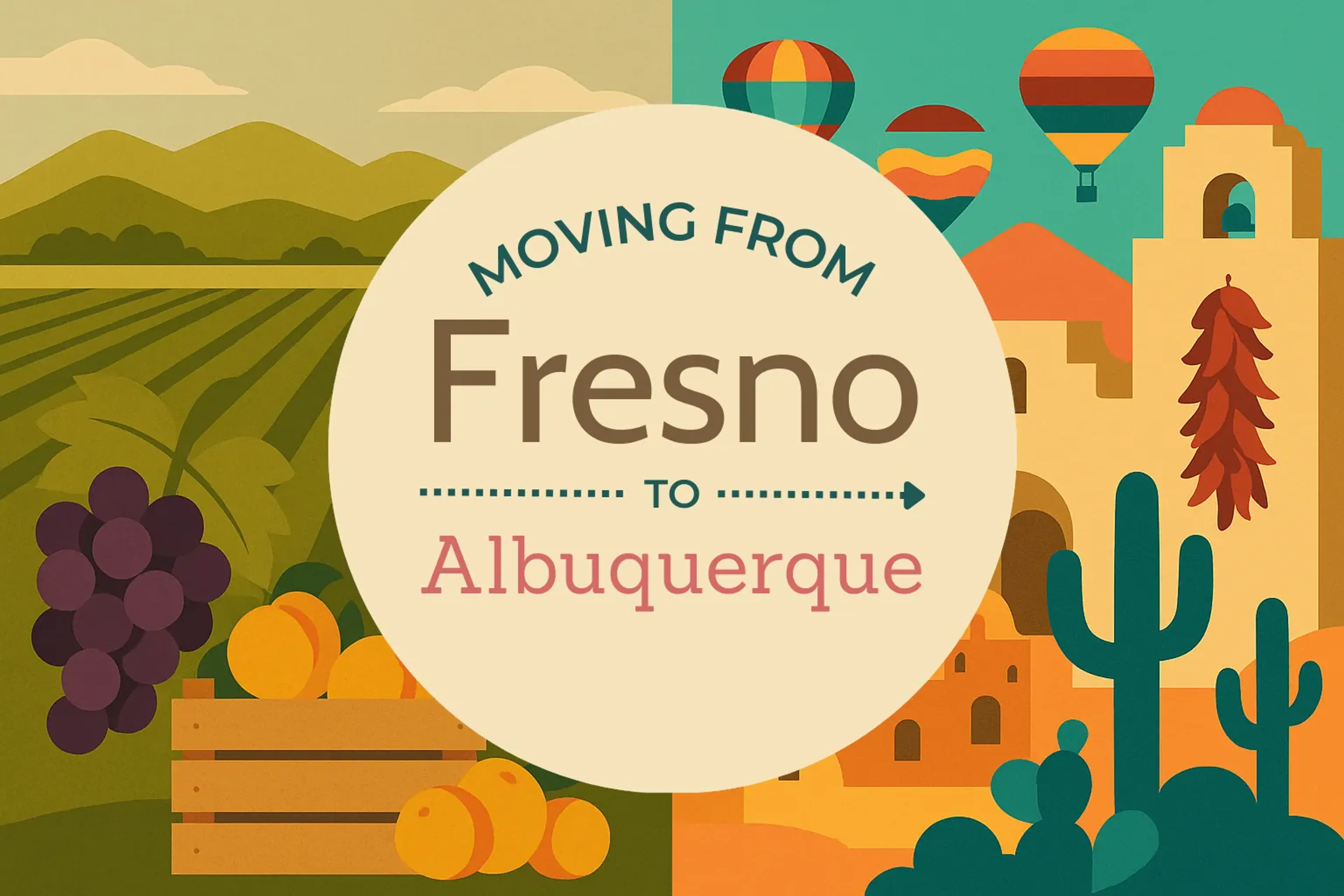 Side-by-side comparison of Fresno to Albuquerque moving companies