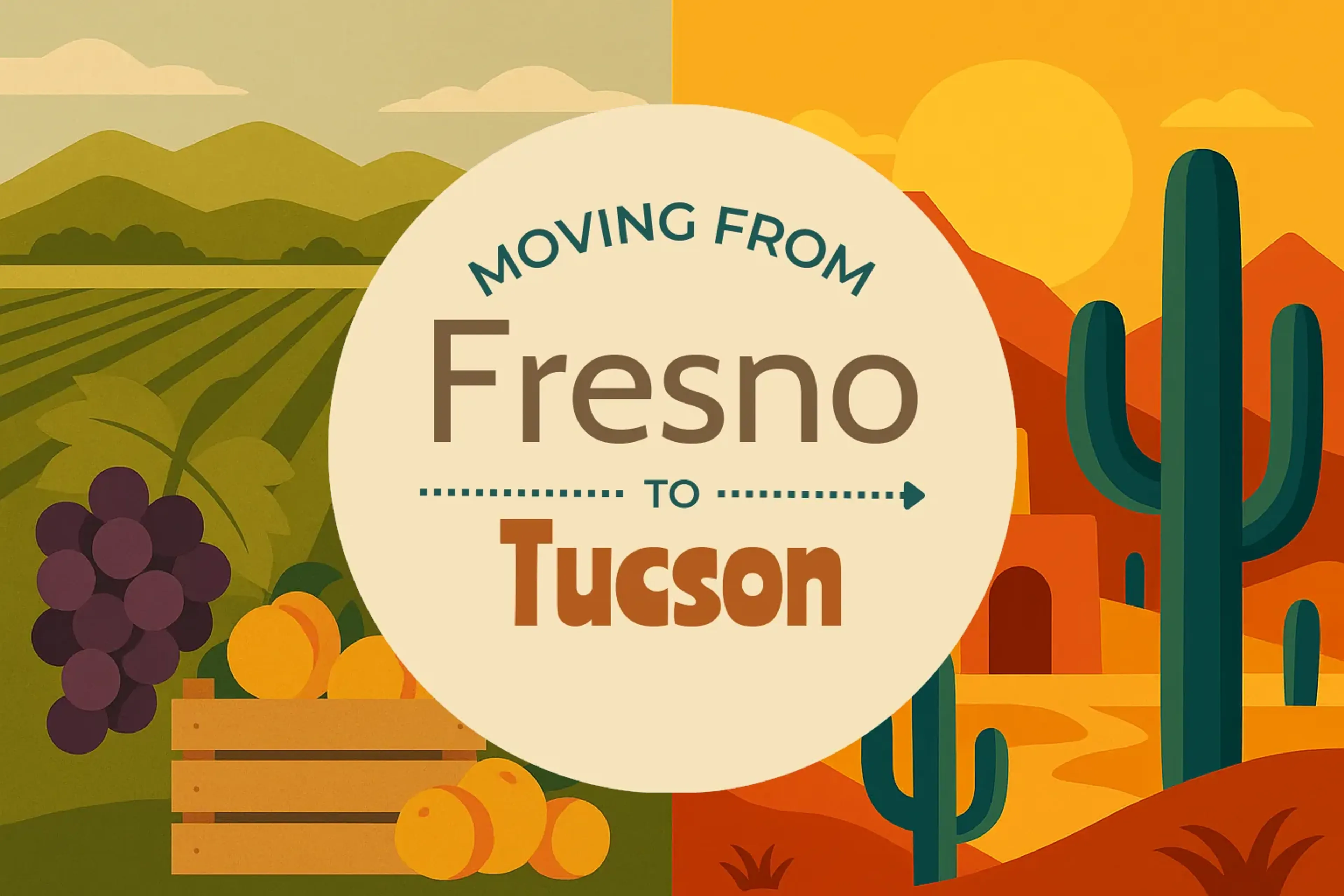 Side-by-side comparison of Fresno to Tucson moving companies