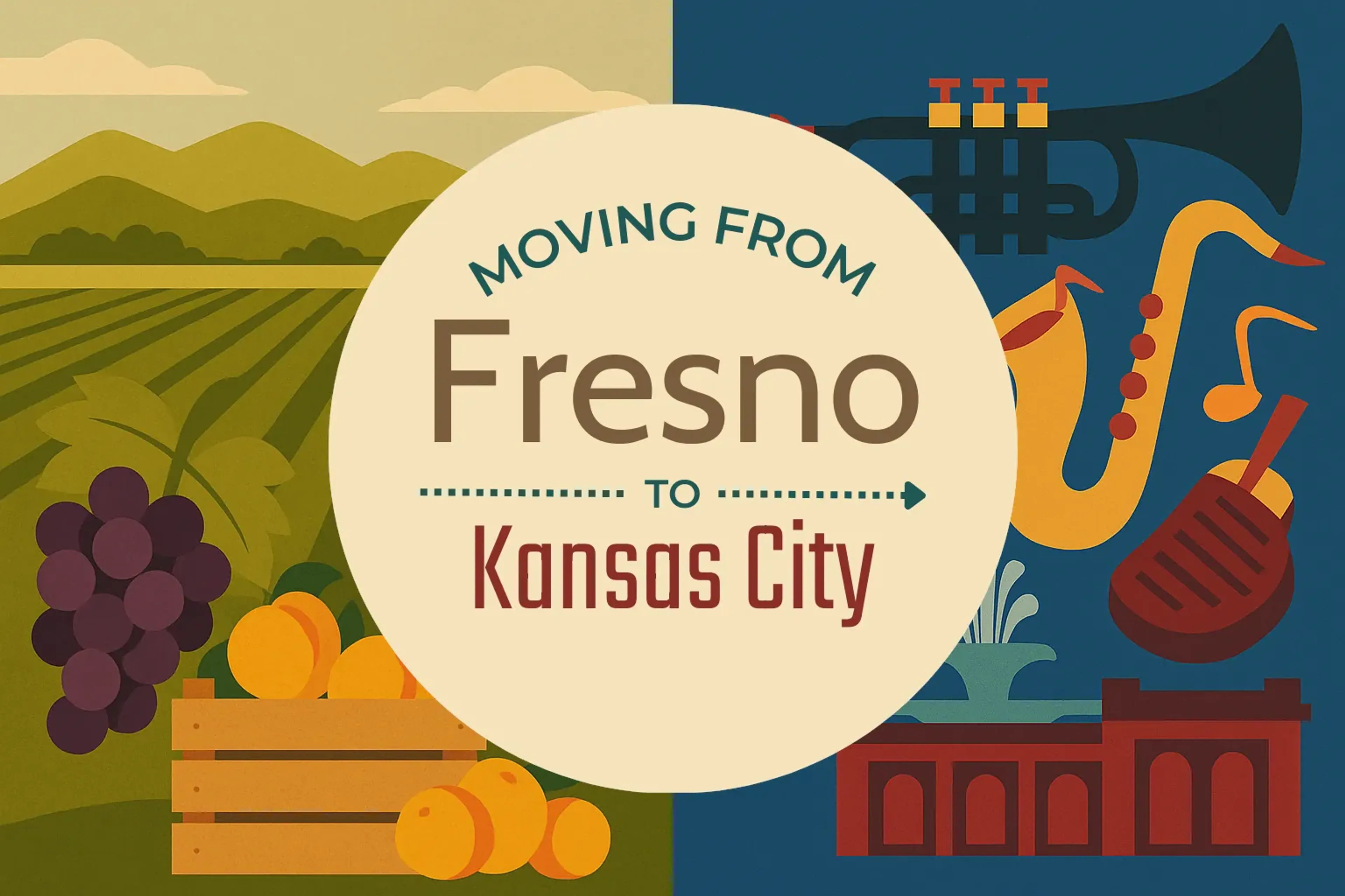 Side-by-side comparison of Fresno to Kansas City moving companies