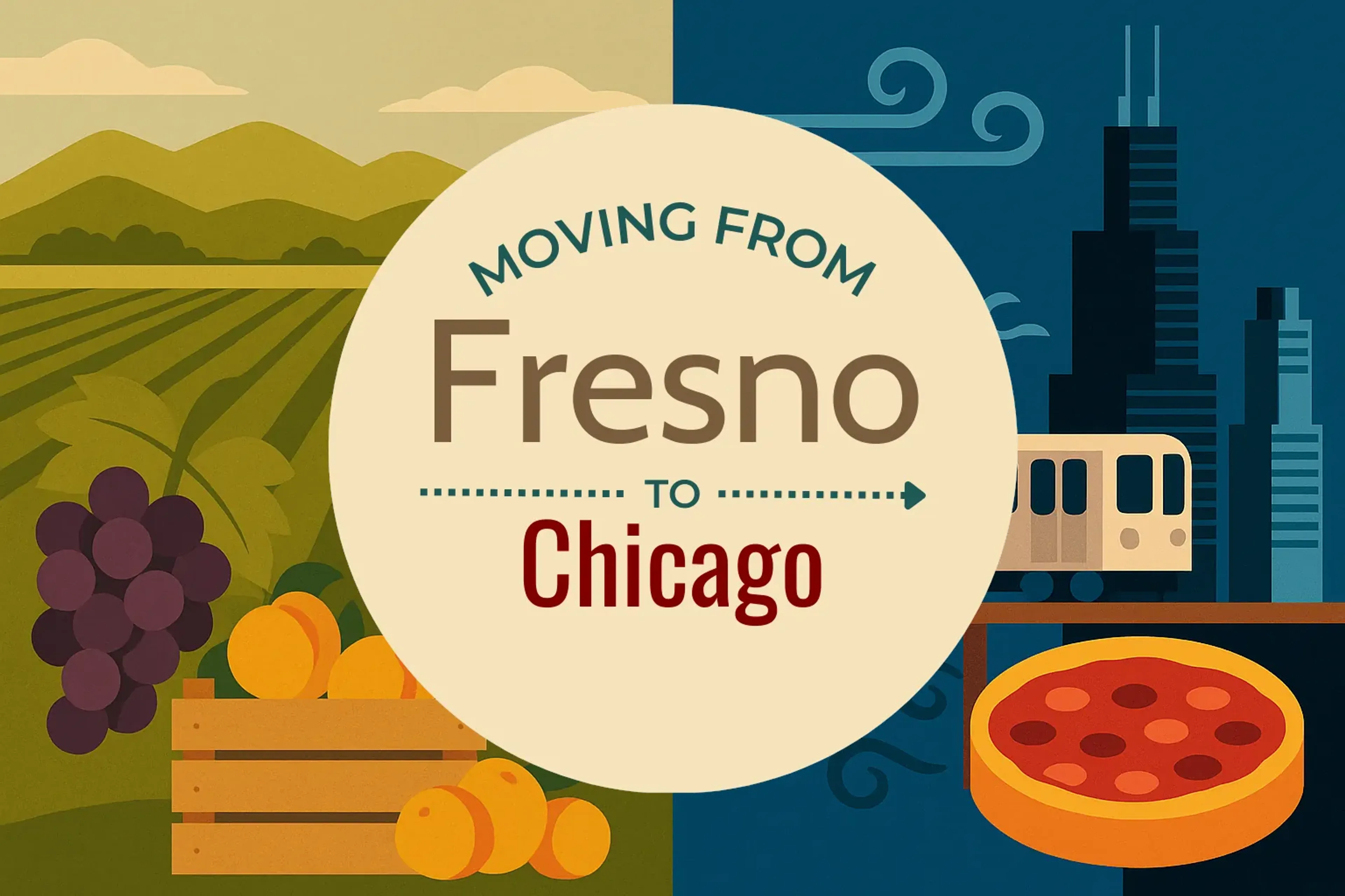 Side-by-side comparison of Fresno to Chicago moving companies
