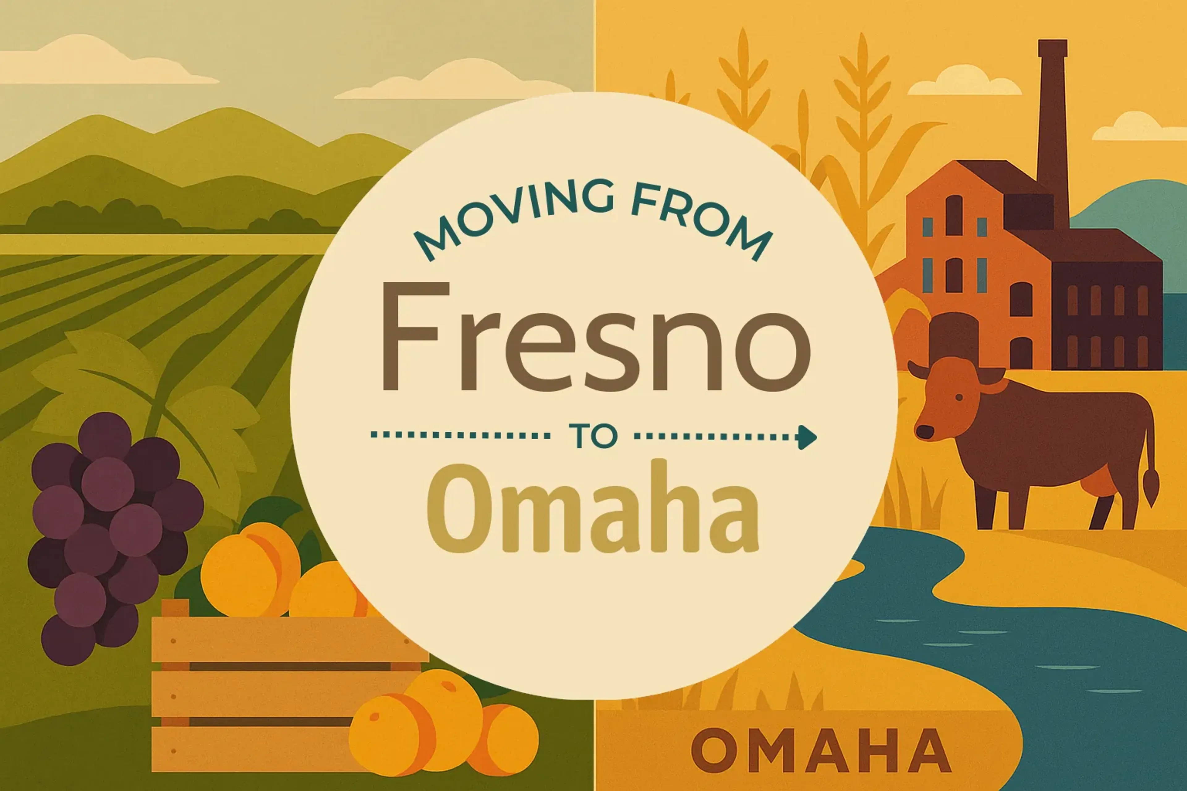 Side-by-side comparison of Fresno to Omaha moving companies