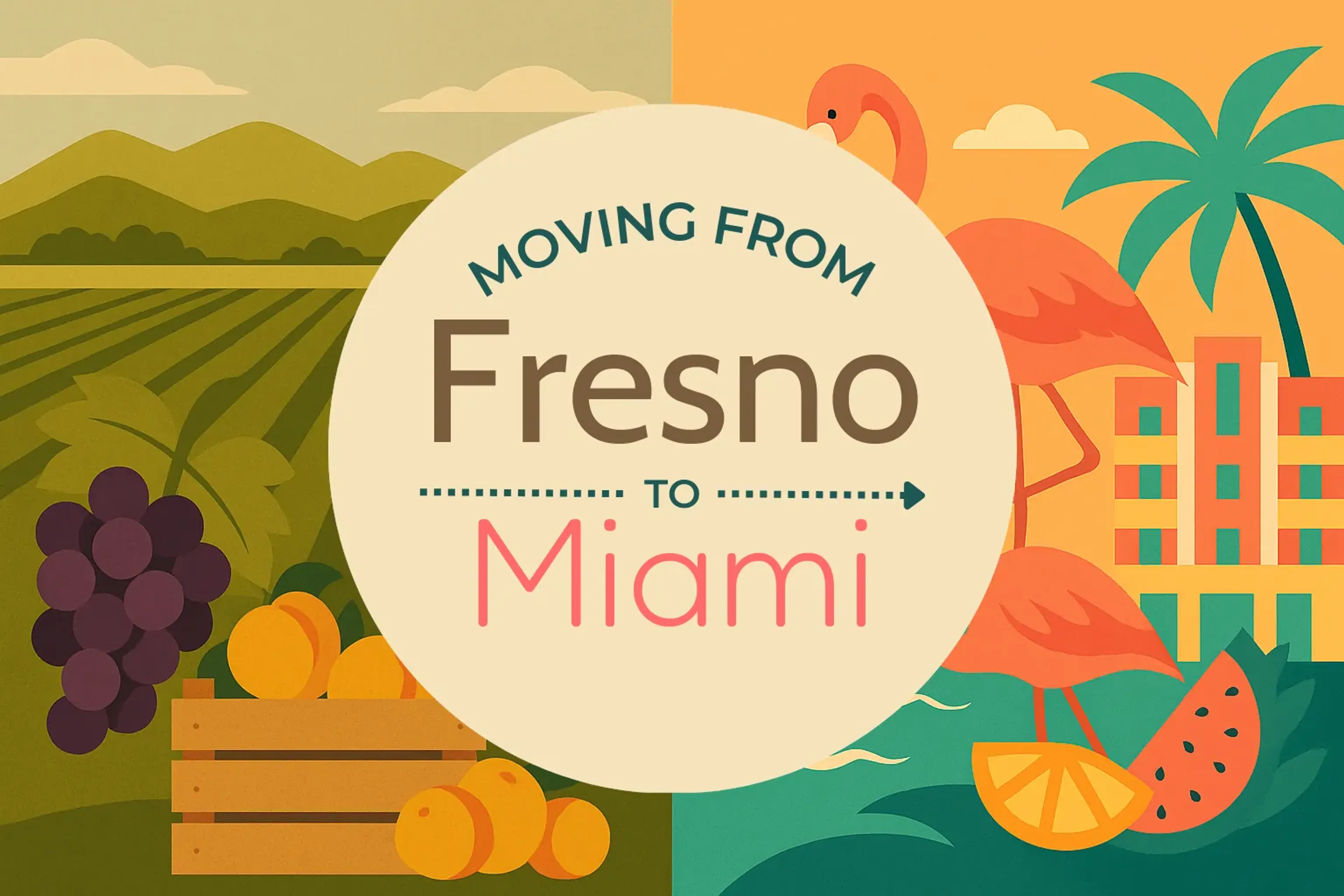 Side-by-side comparison of Fresno to Miami moving companies