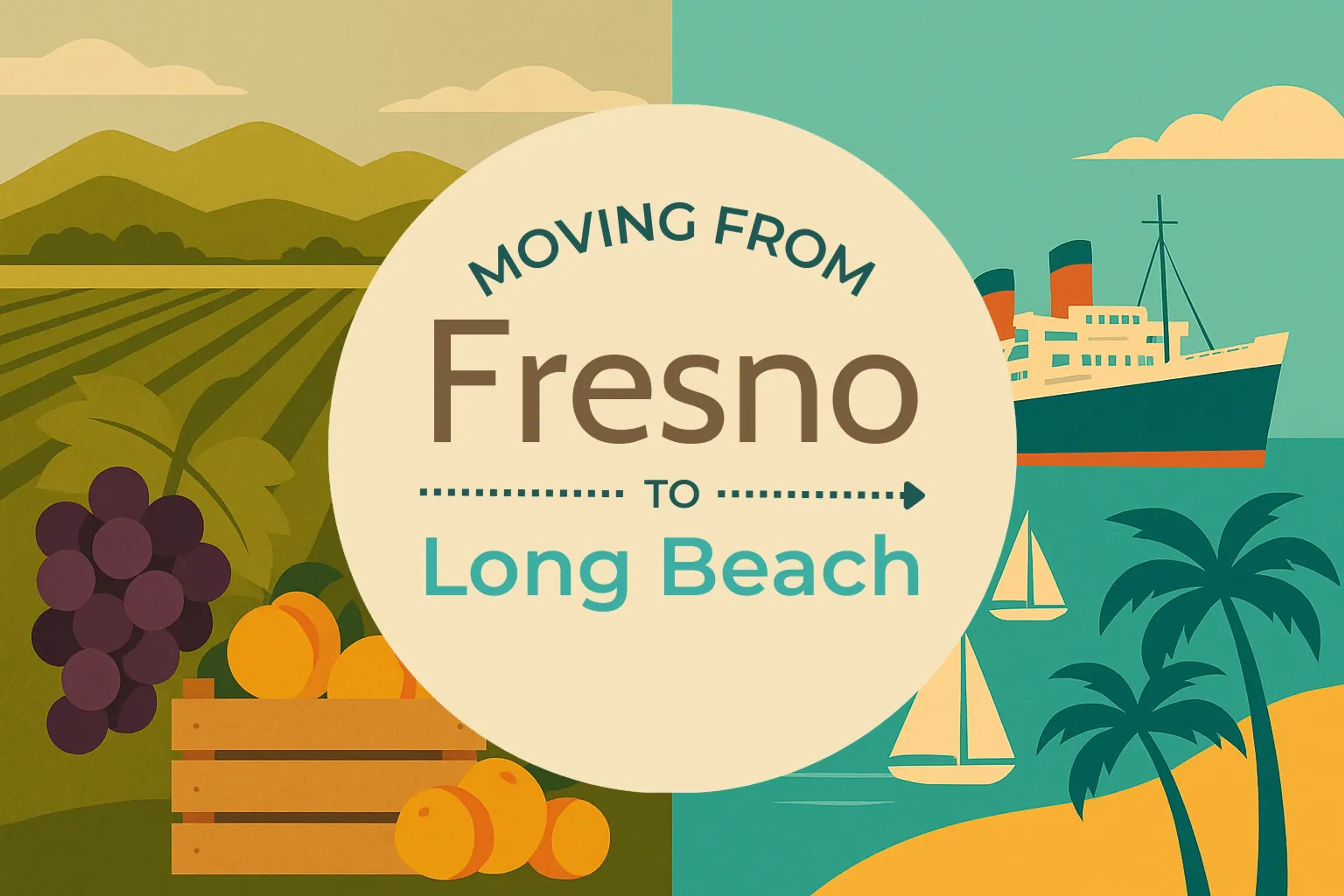 Side-by-side comparison of Fresno to Long Beach moving companies