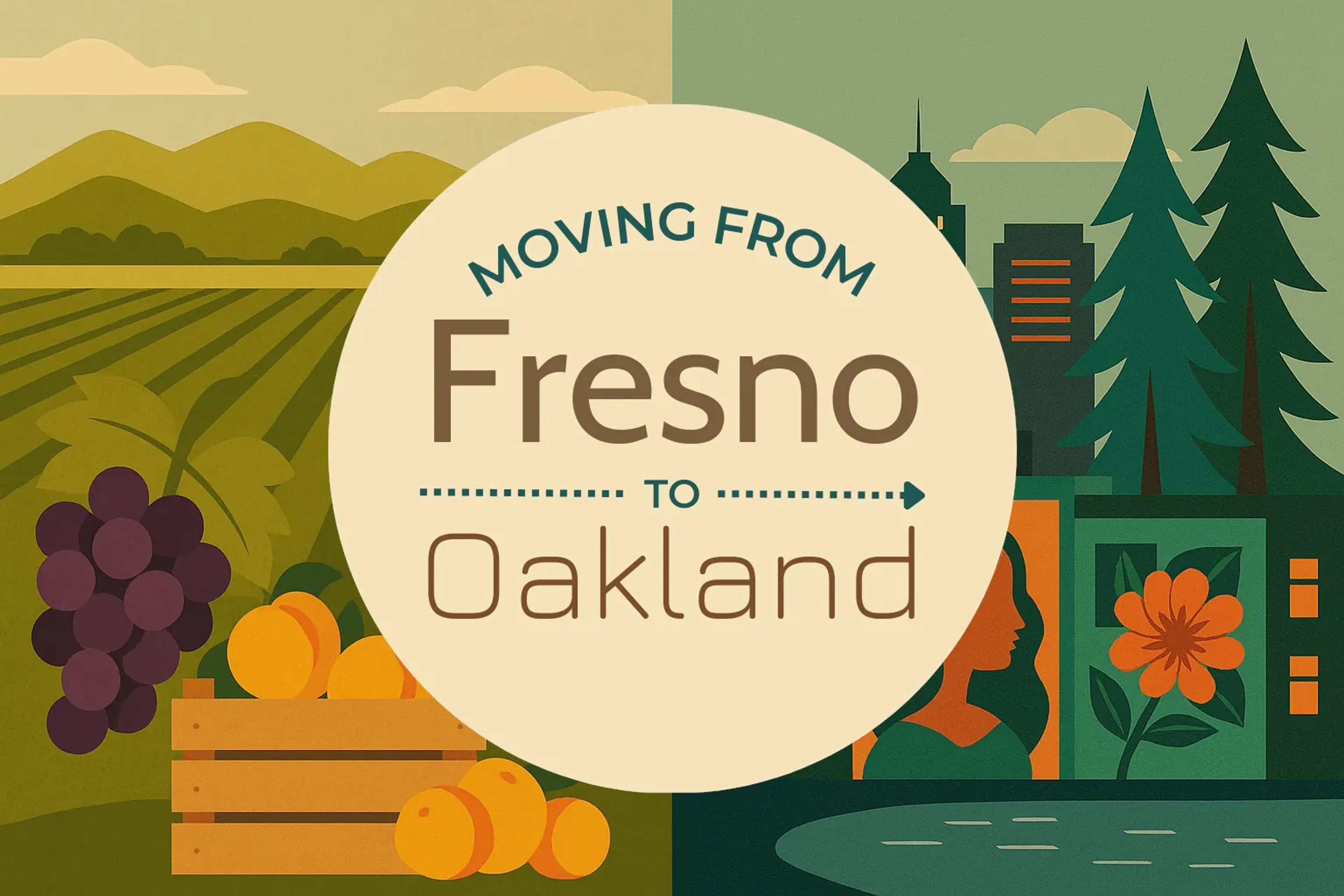Side-by-side comparison of Fresno to Oakland moving companies