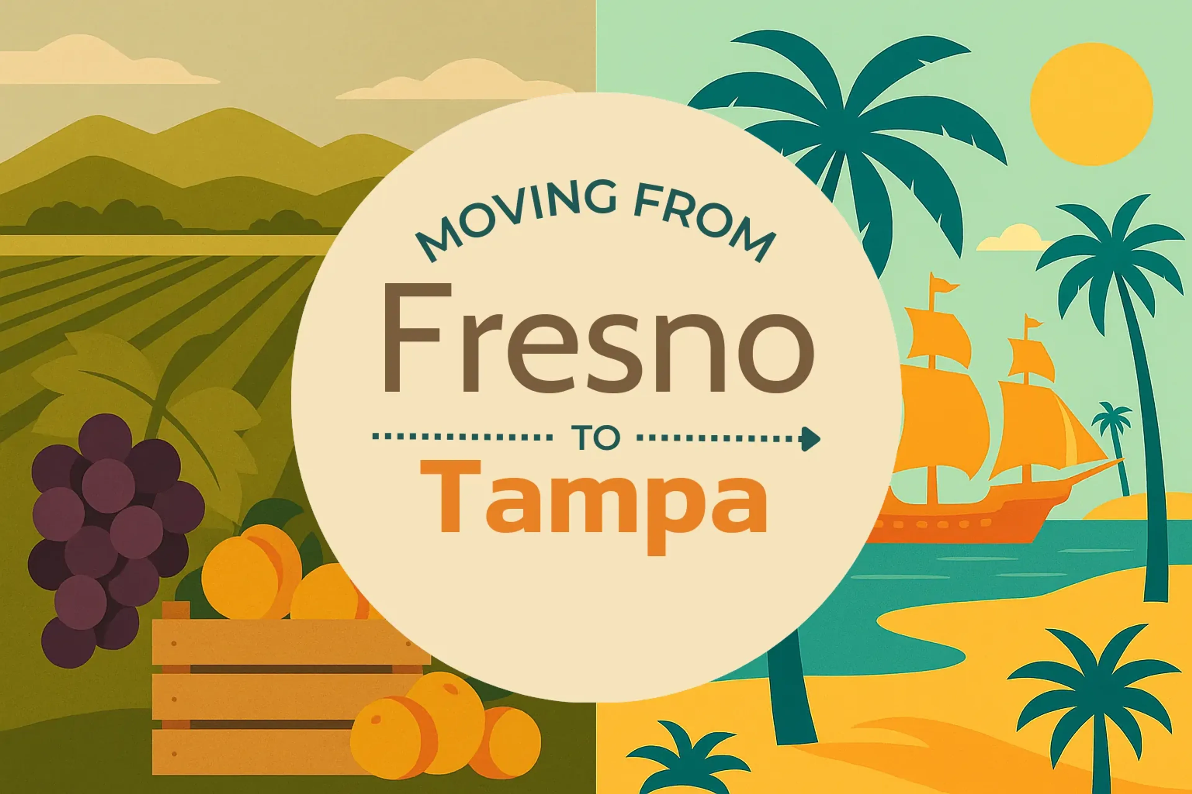 Side-by-side comparison of Fresno to Tampa moving companies
