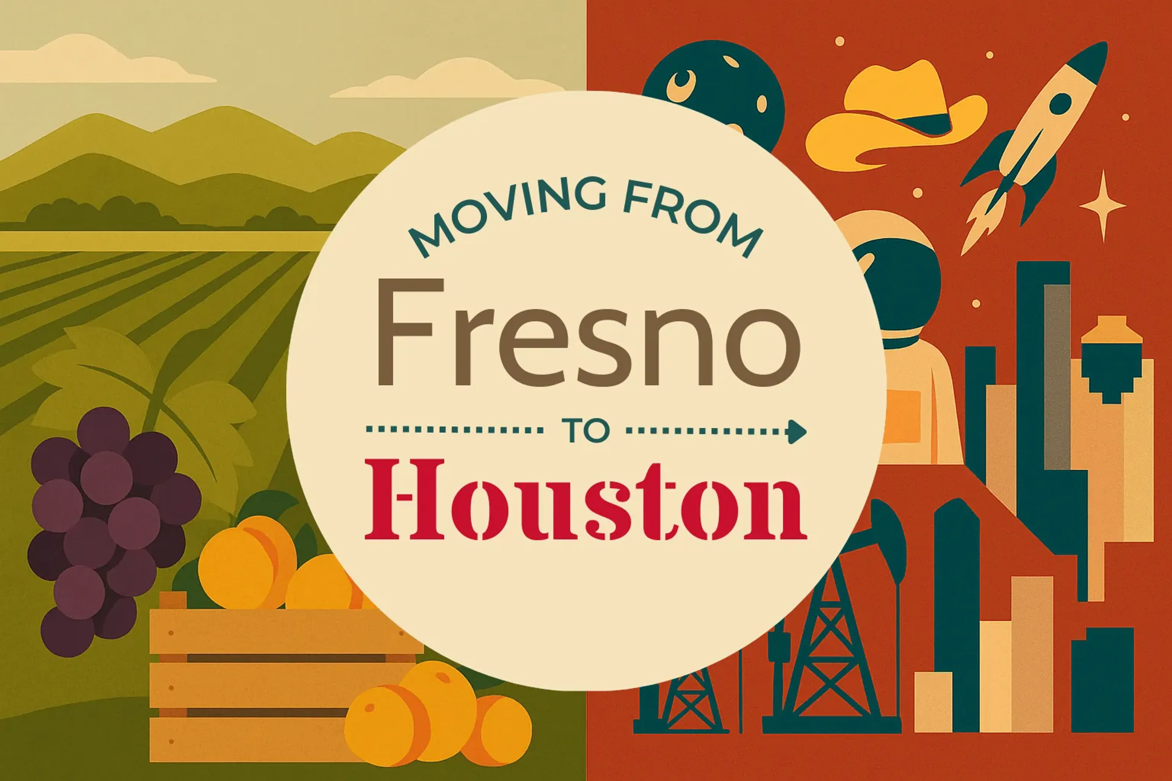 Side-by-side comparison of Fresno to Houston moving companies