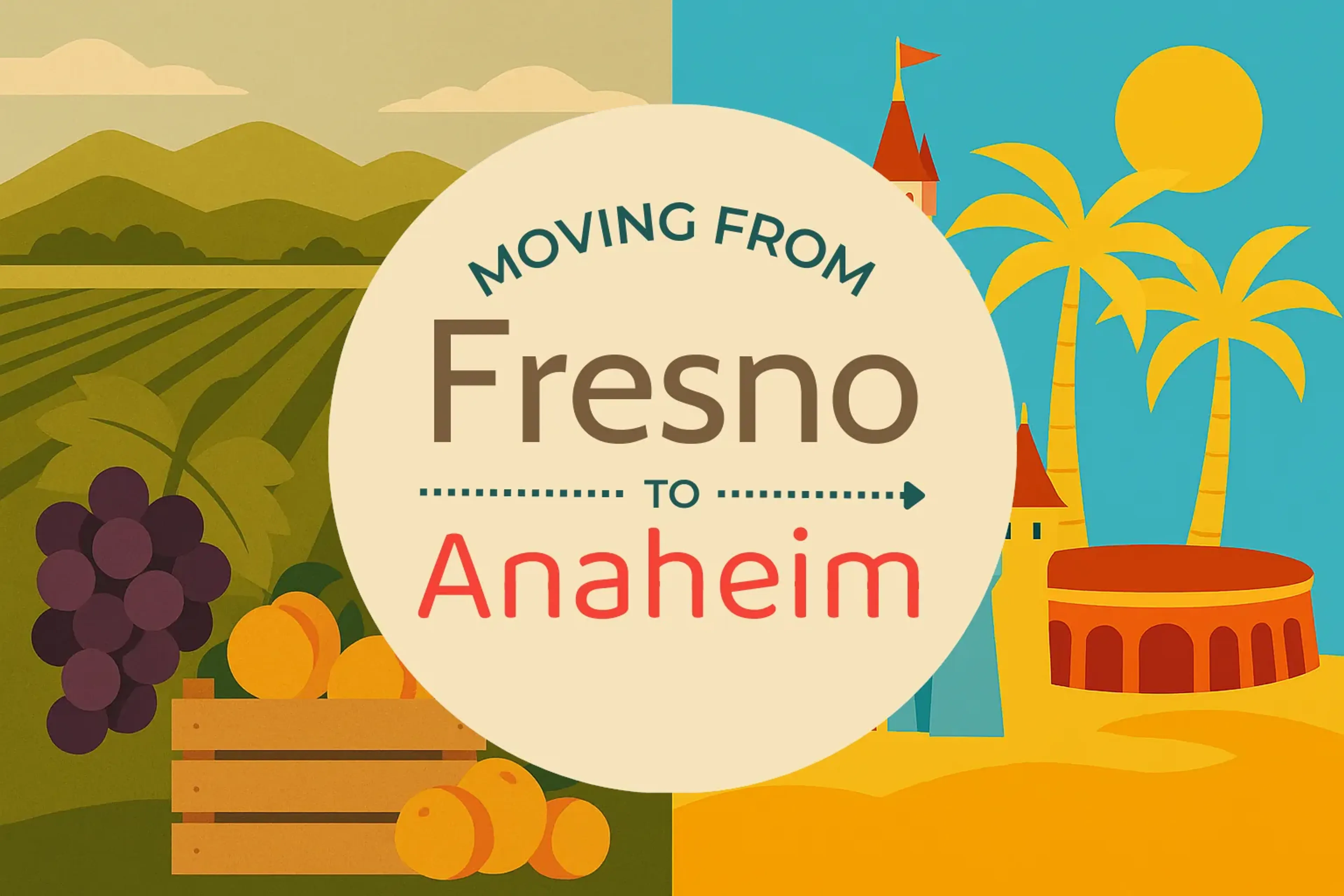 Side-by-side comparison of Fresno to Anaheim moving companies