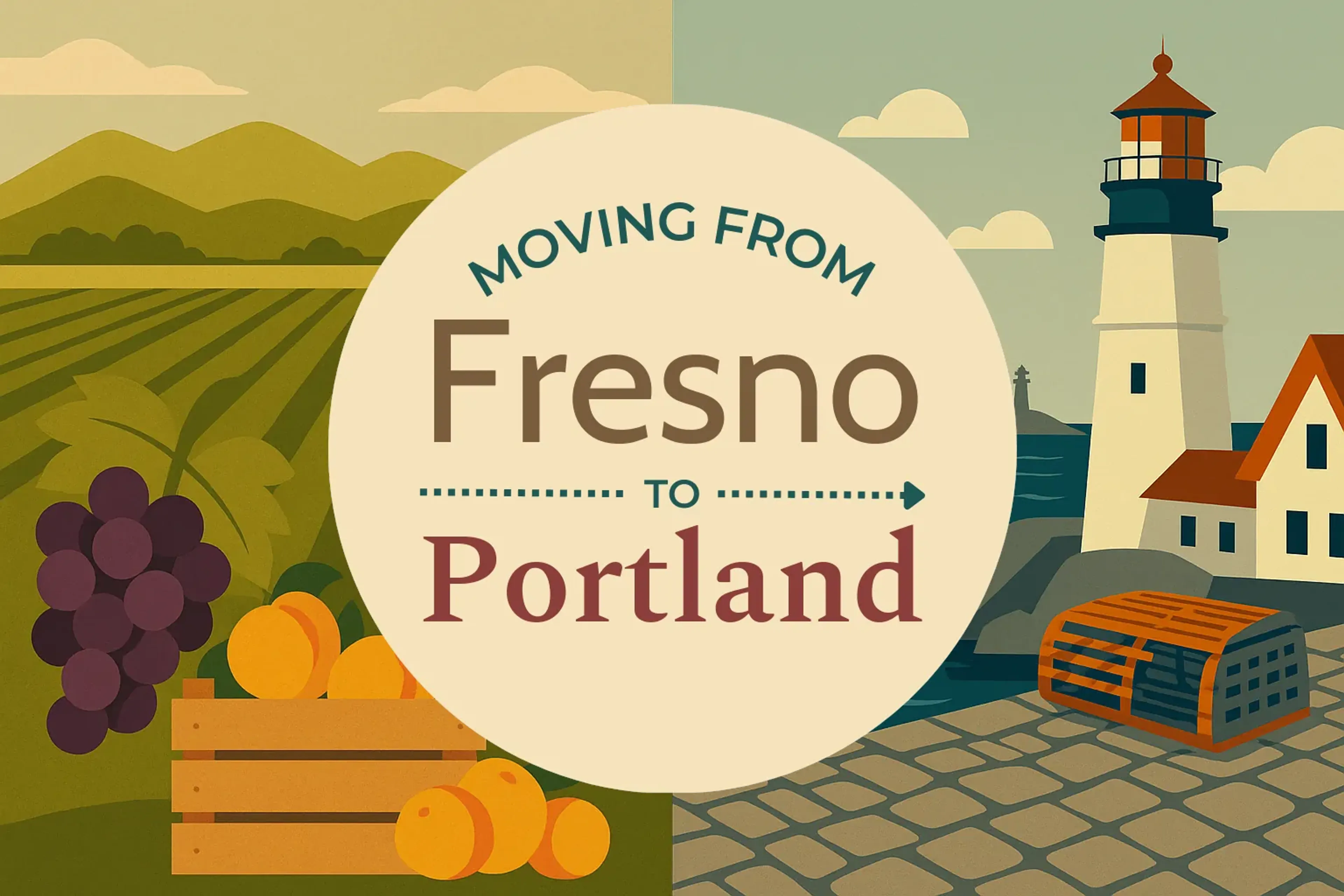 Side-by-side comparison of Fresno to Portland moving companies