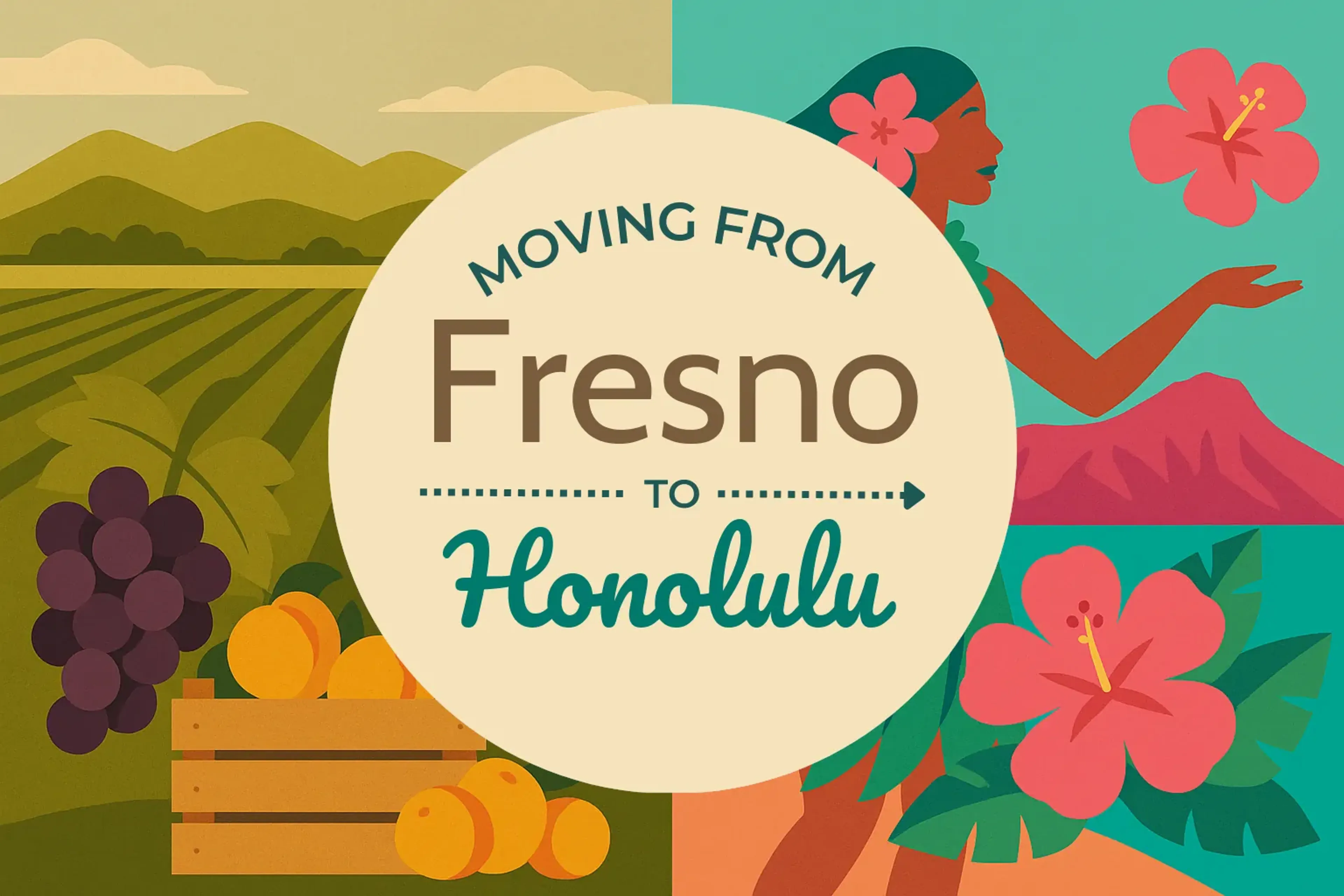 Side-by-side comparison of Fresno to Honolulu moving companies