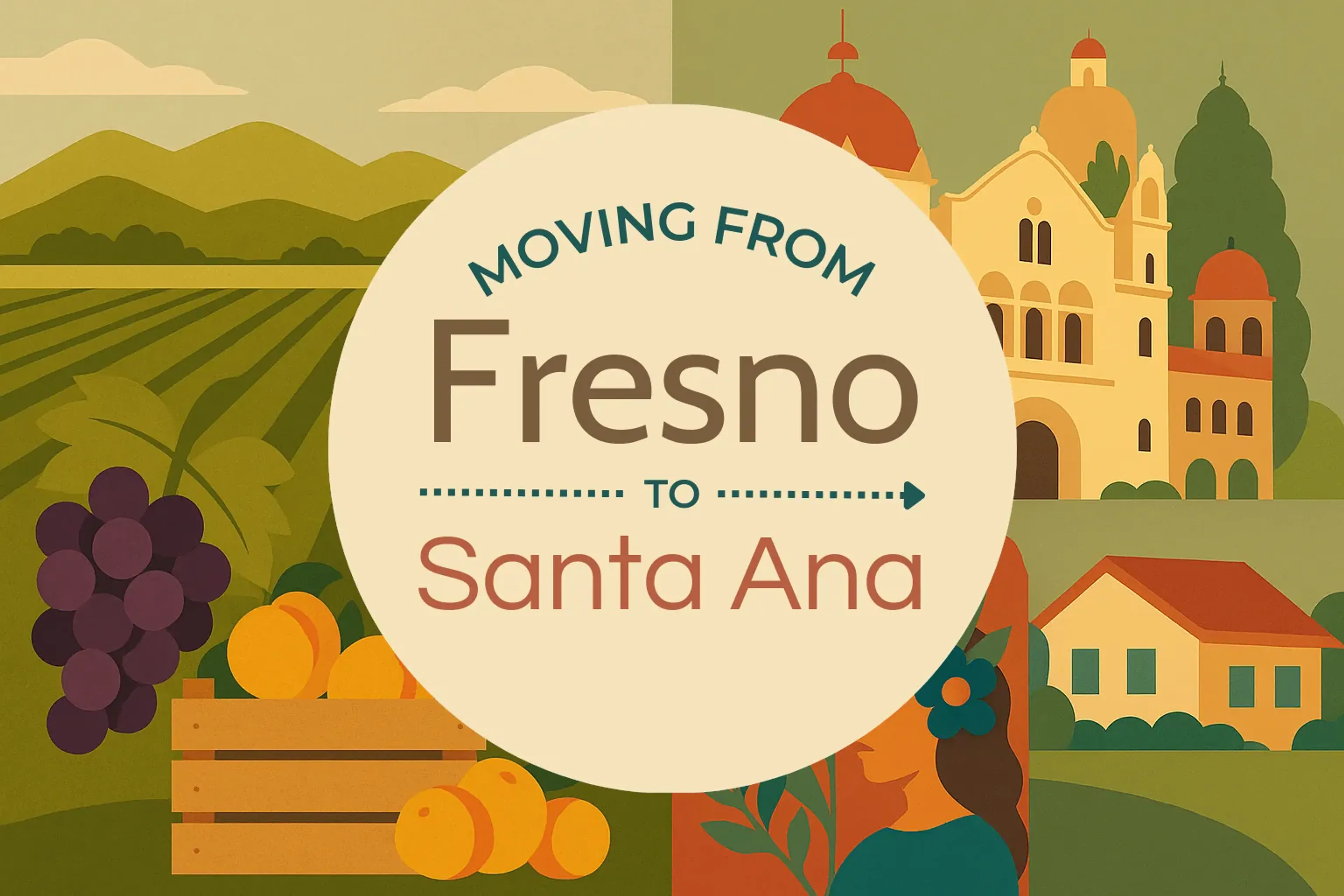 Side-by-side comparison of Fresno to Santa Ana moving companies