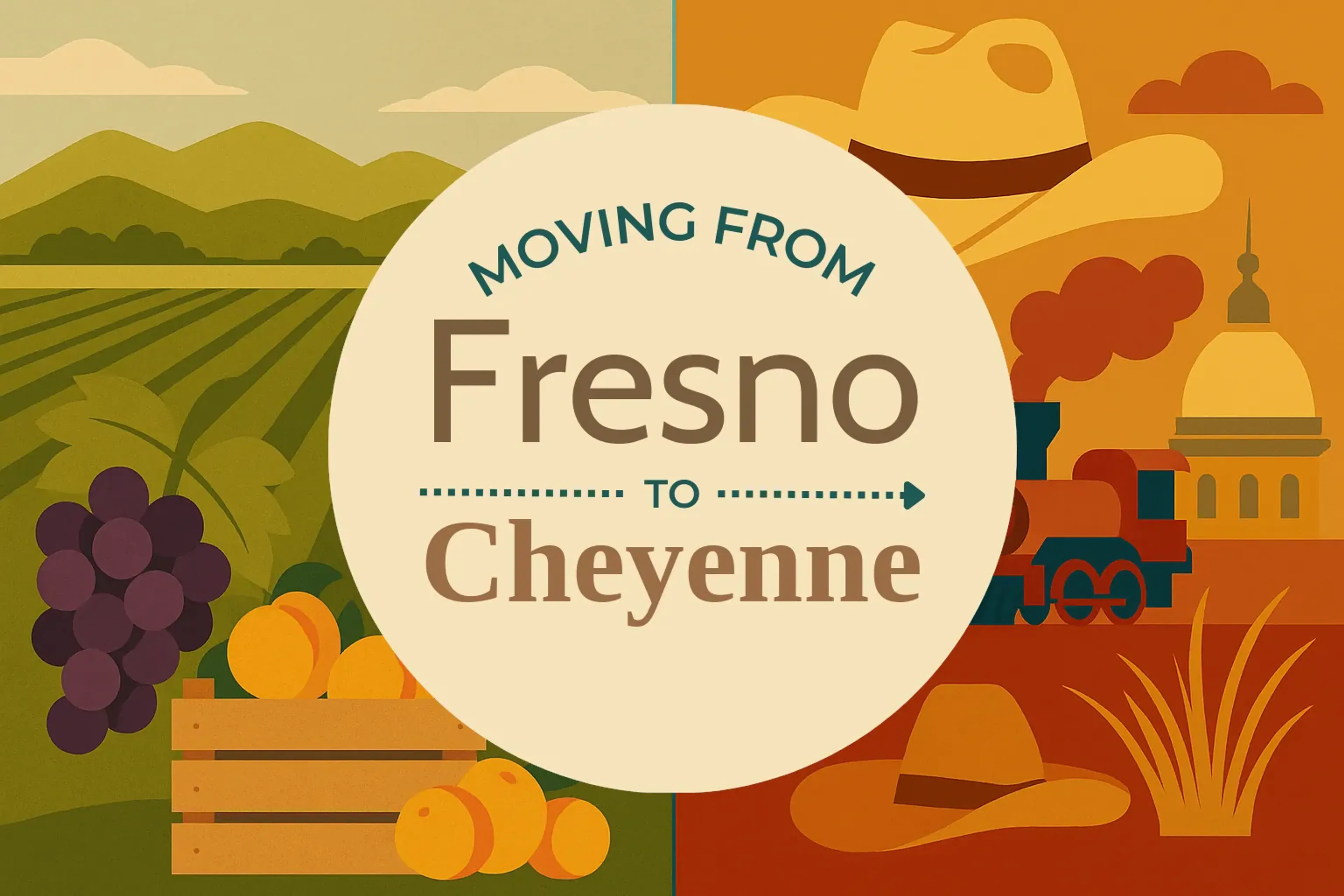 Side-by-side comparison of Fresno to Cheyenne moving companies