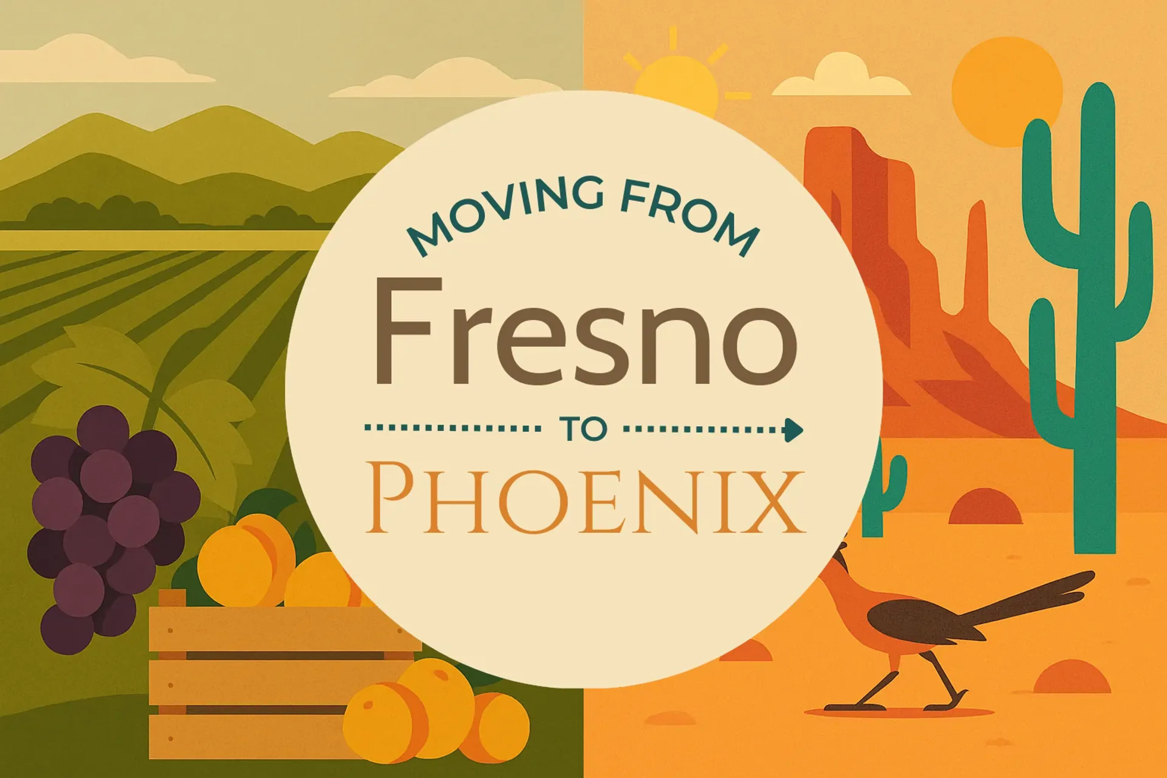 Side-by-side comparison of Fresno to Phoenix moving companies