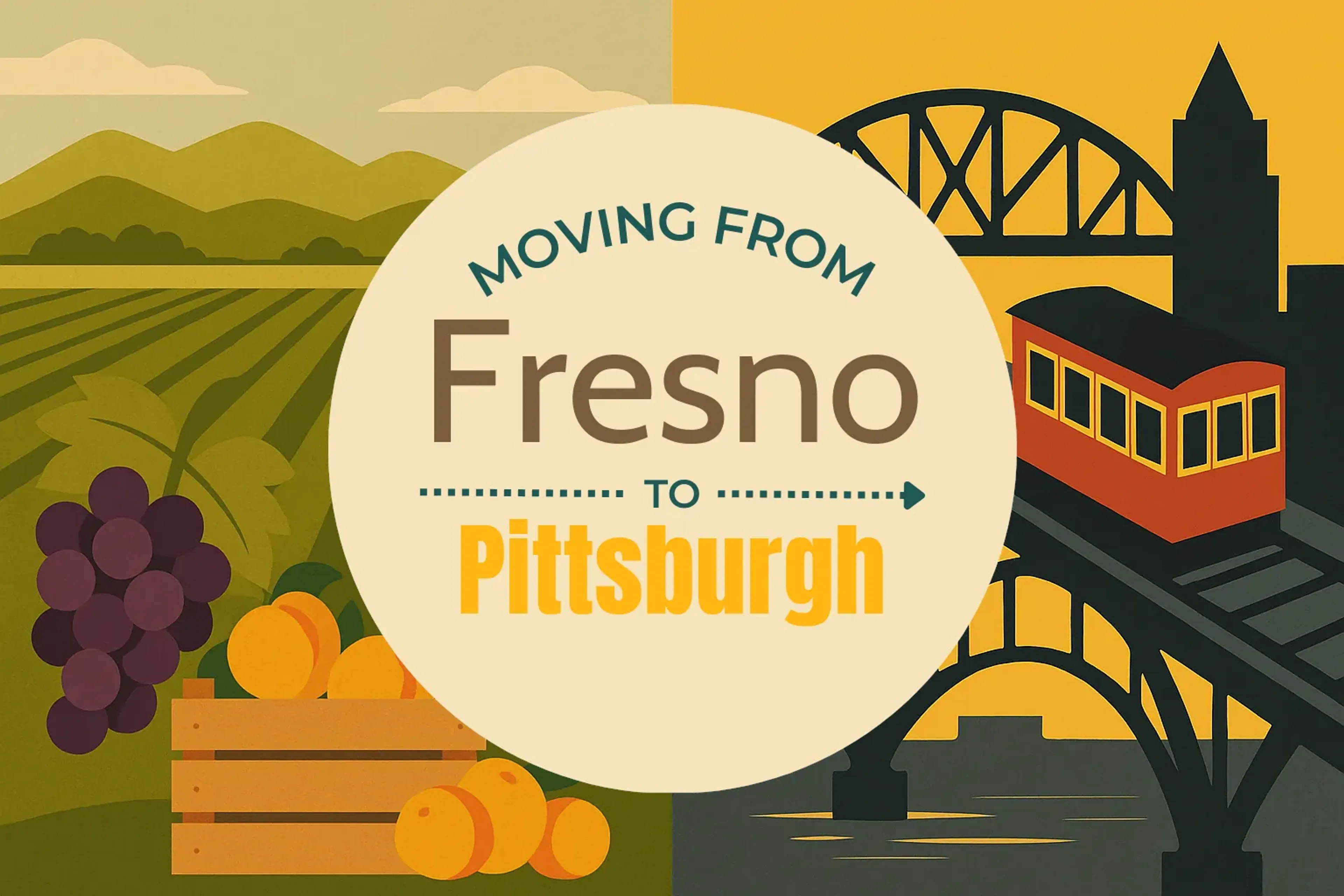 Side-by-side comparison of Fresno to Pittsburgh moving companies