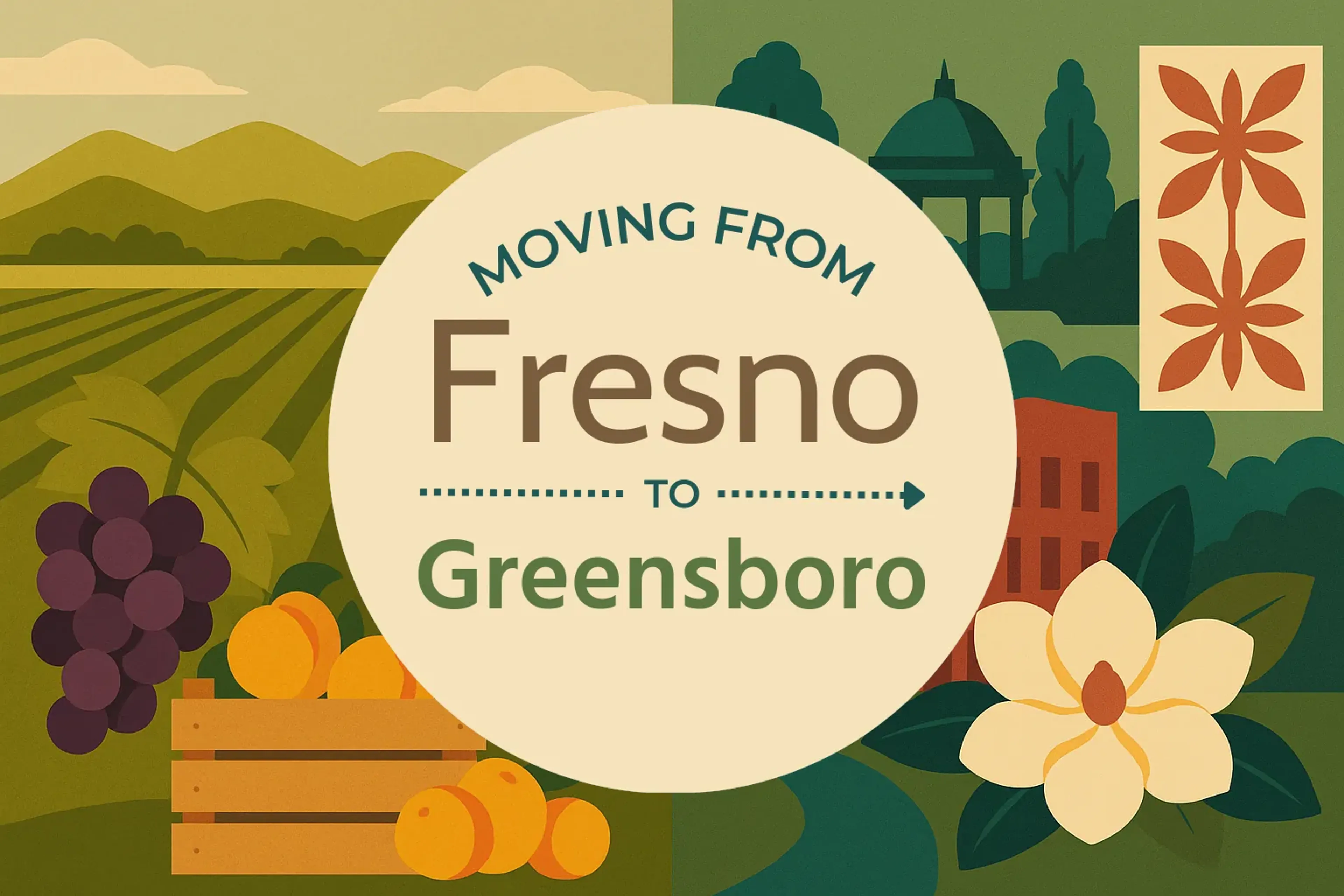 Side-by-side comparison of Fresno to Greensboro moving companies