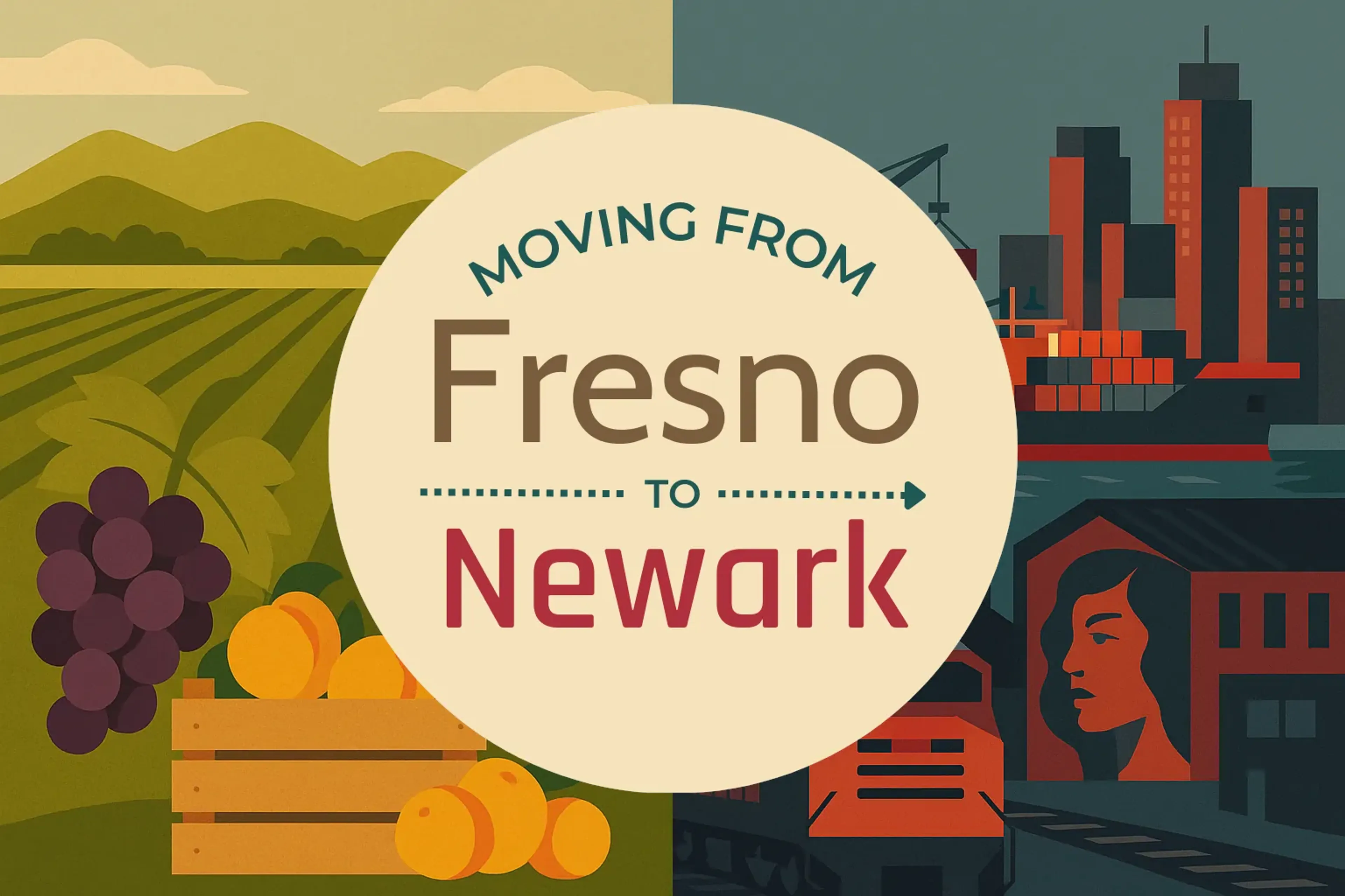 Side-by-side comparison of Fresno to Newark moving companies
