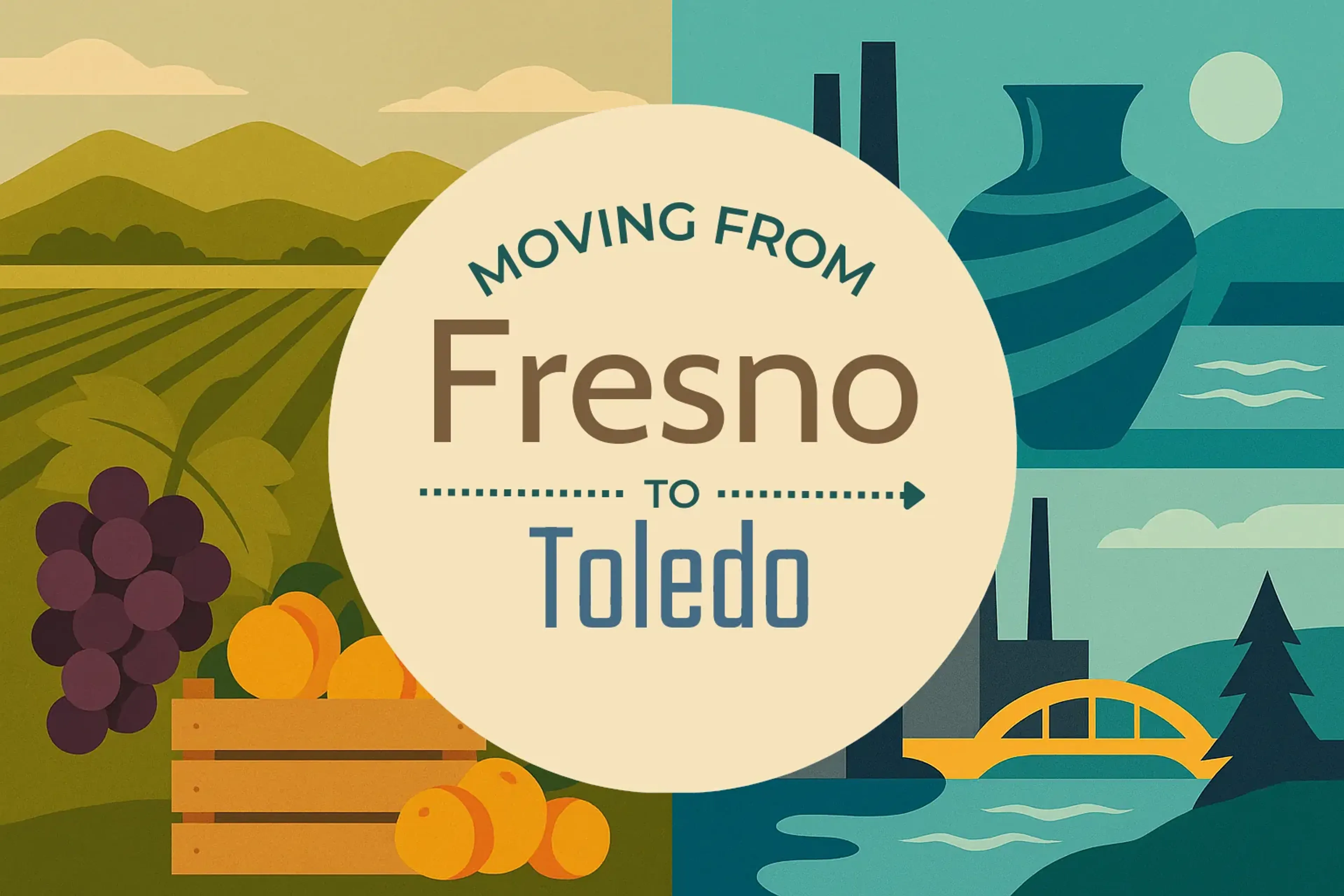 Side-by-side comparison of Fresno to Toledo moving companies