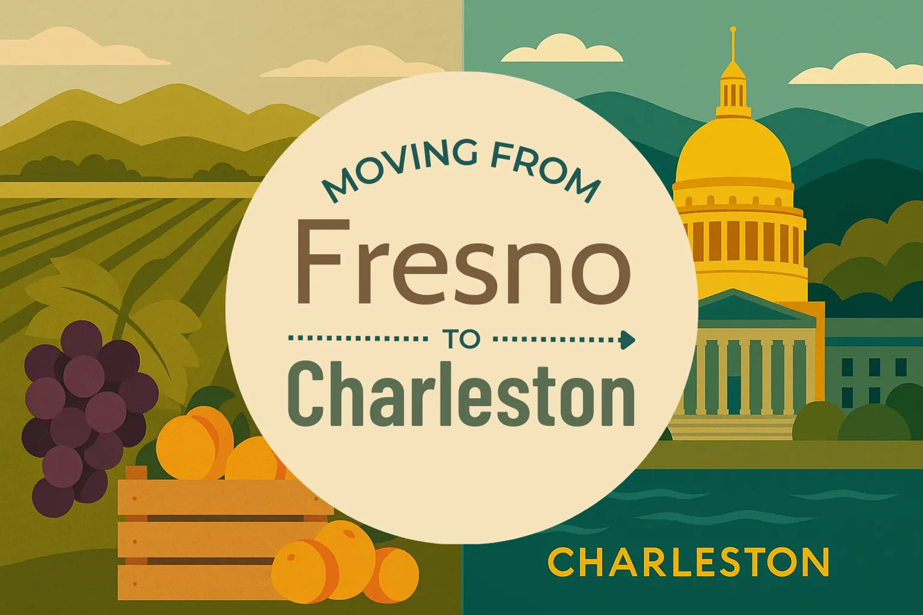 Side-by-side comparison of Fresno to Charleston moving companies