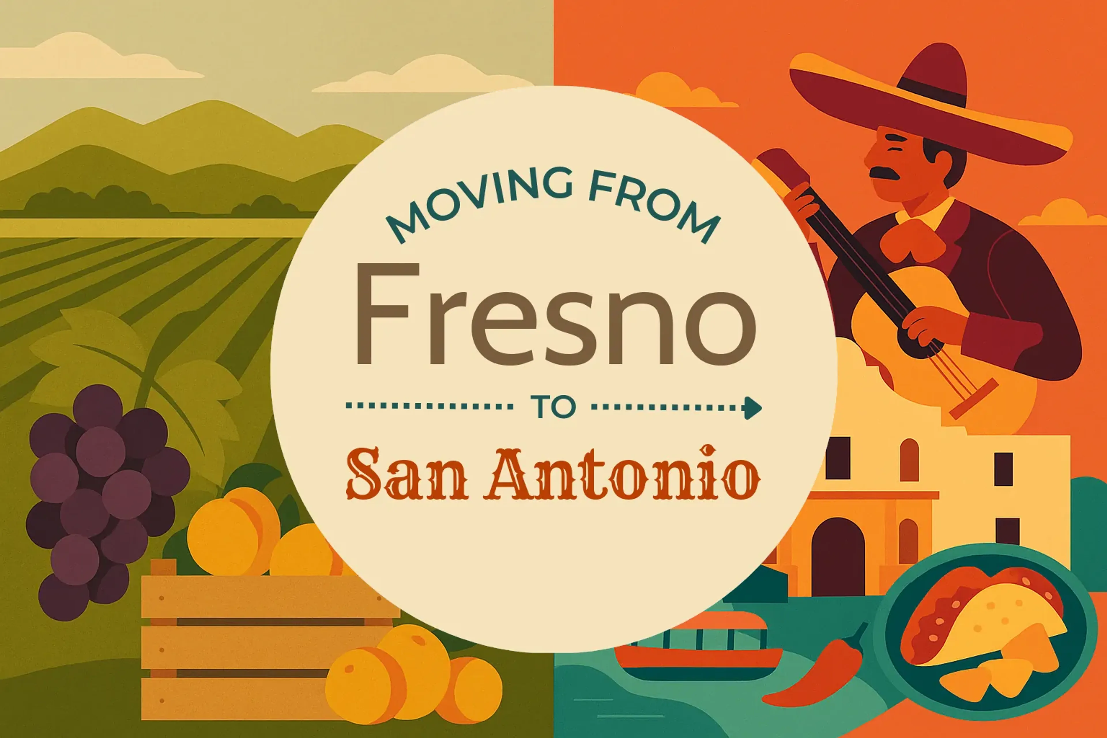 Side-by-side comparison of Fresno to San Antonio moving companies